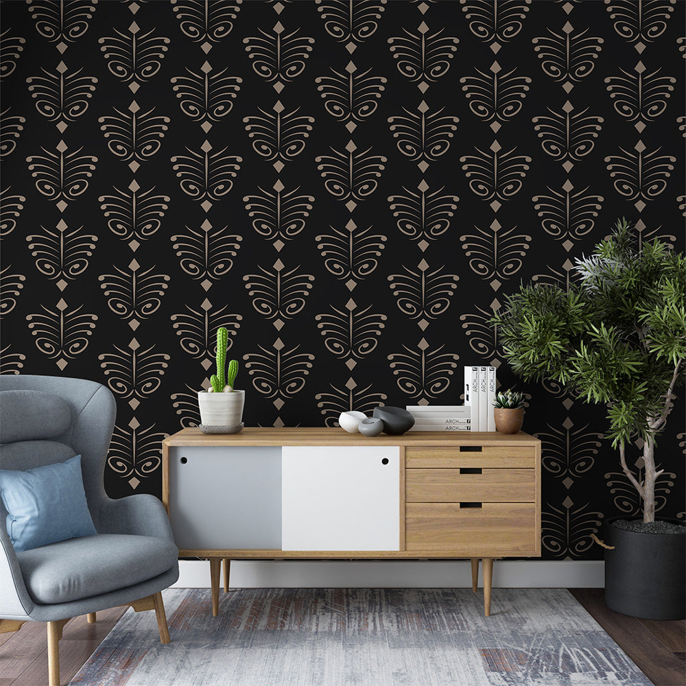 Black Premium Motif Wallpaper | Timeless Luxury