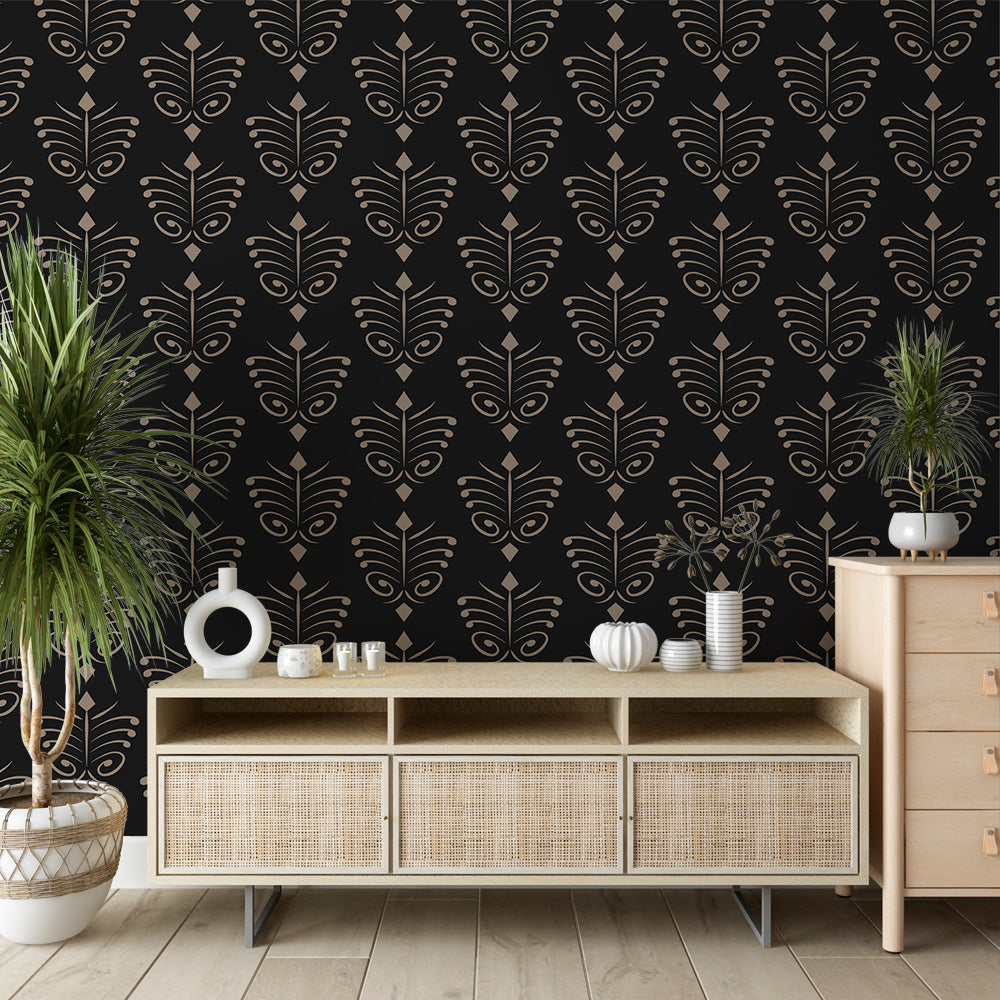 Black Premium Motif Wallpaper | Timeless Luxury