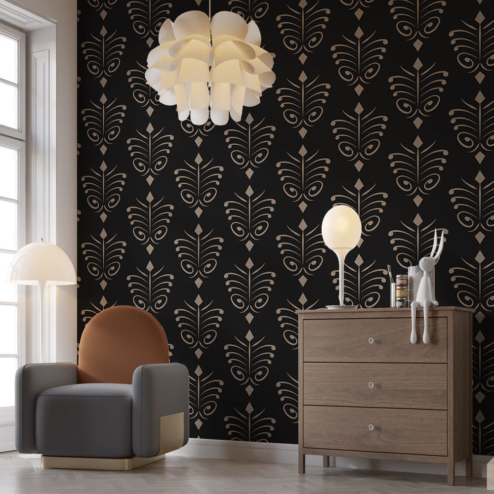 Black Premium Motif Wallpaper | Timeless Luxury