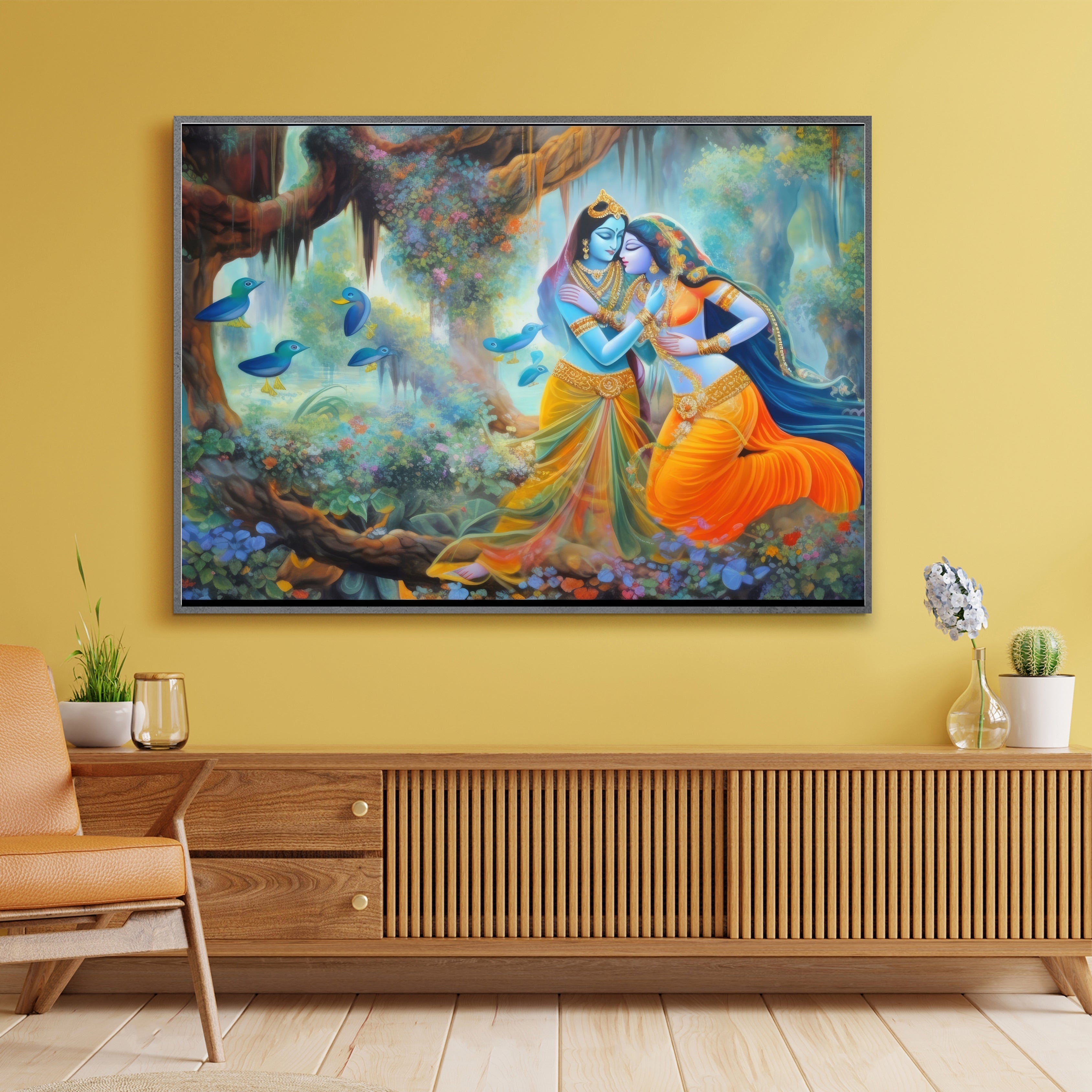 Radha Krishna Krutik Canvas Painting