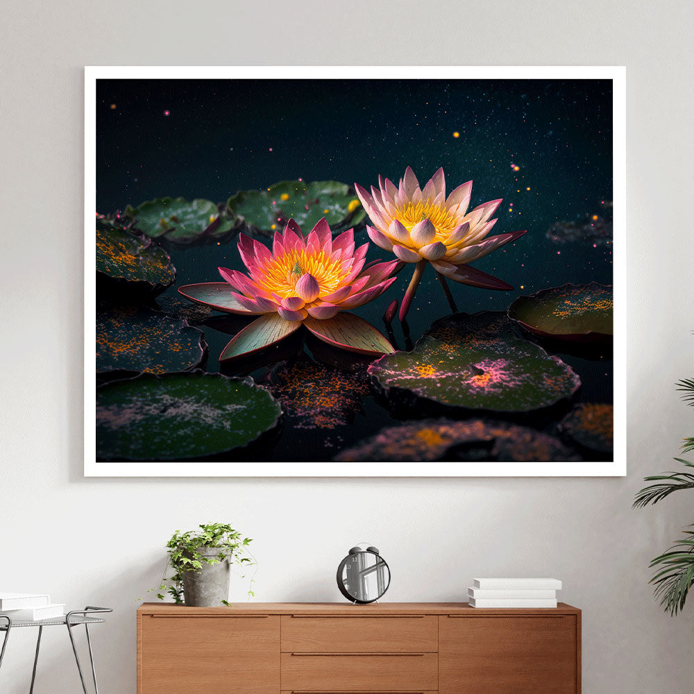 Night bloom: A Lotus Emerging From The Pond