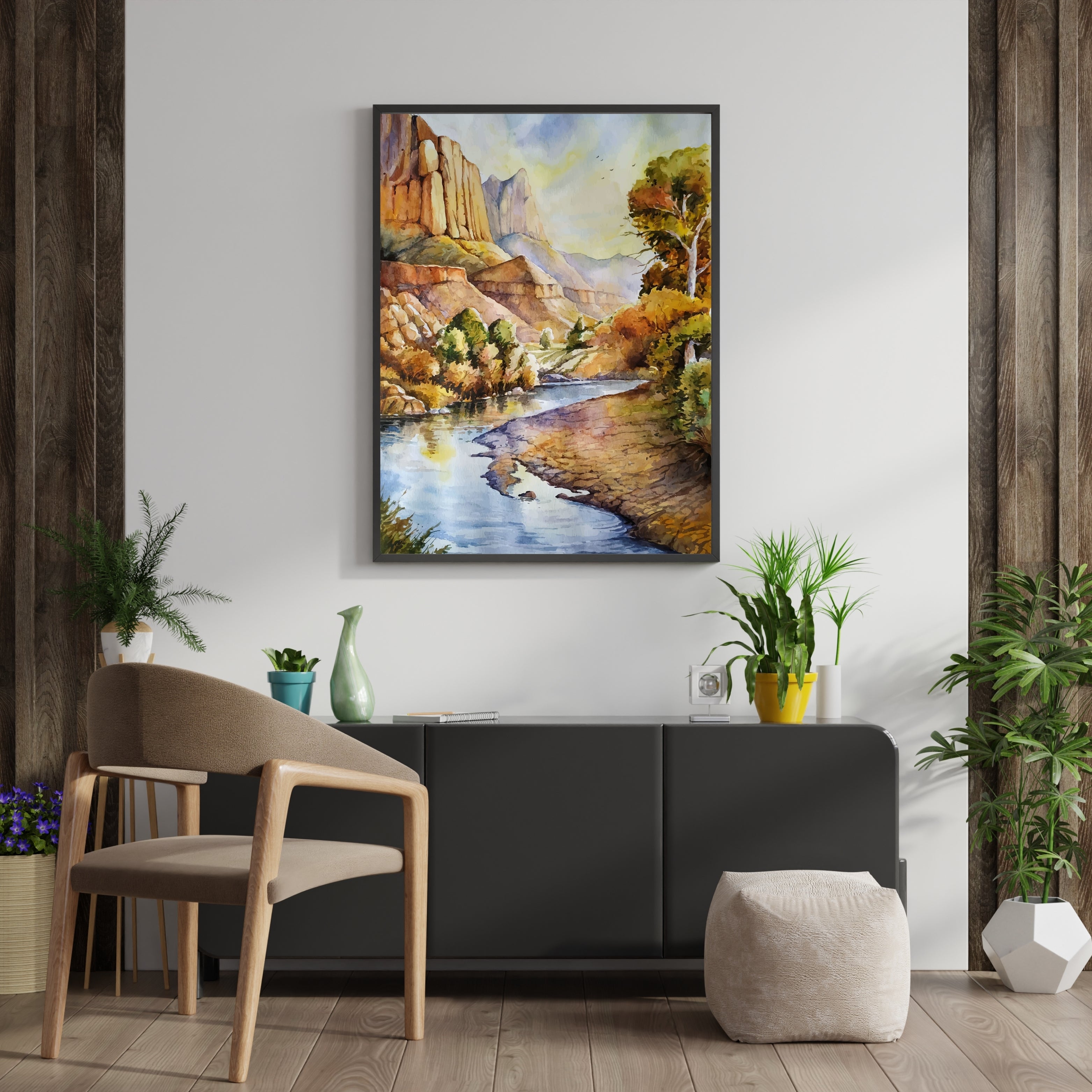 Stone Valley Stream Krutik Canvas Painting