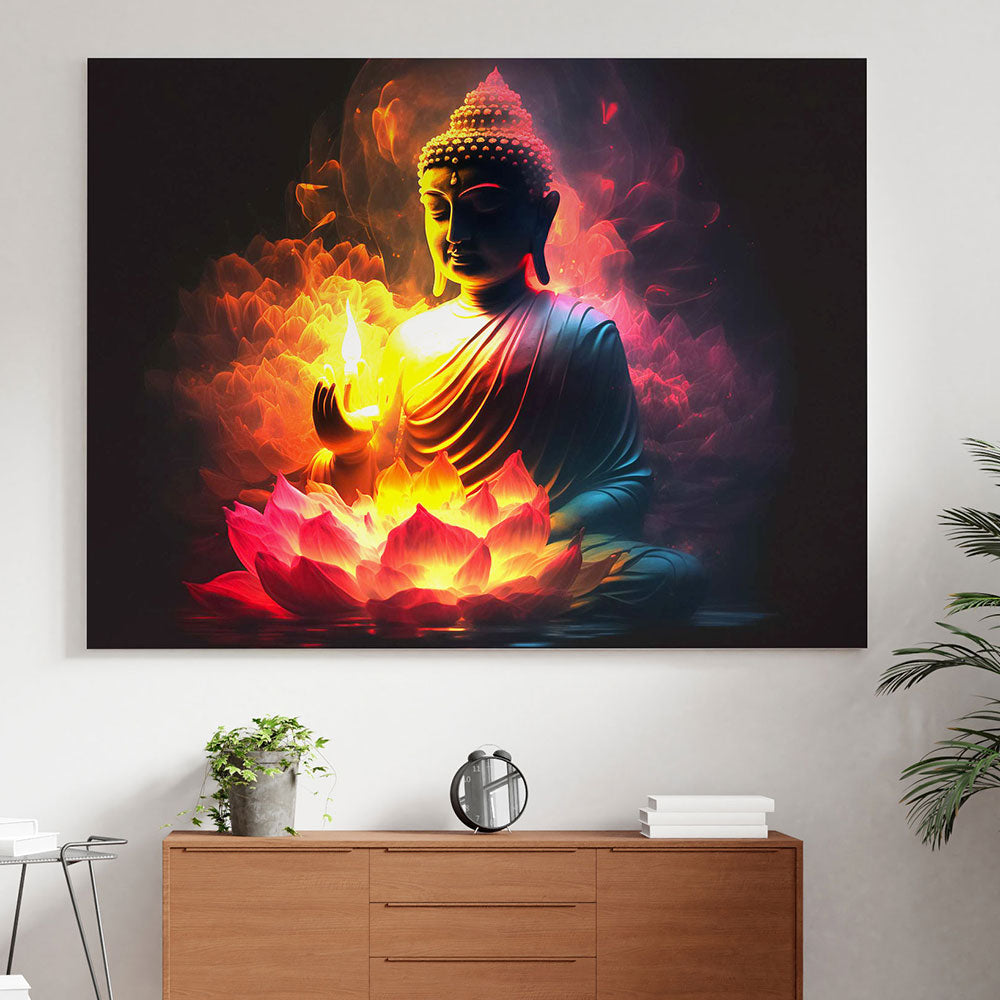 Enlightened Serenity: A Buddha Painting