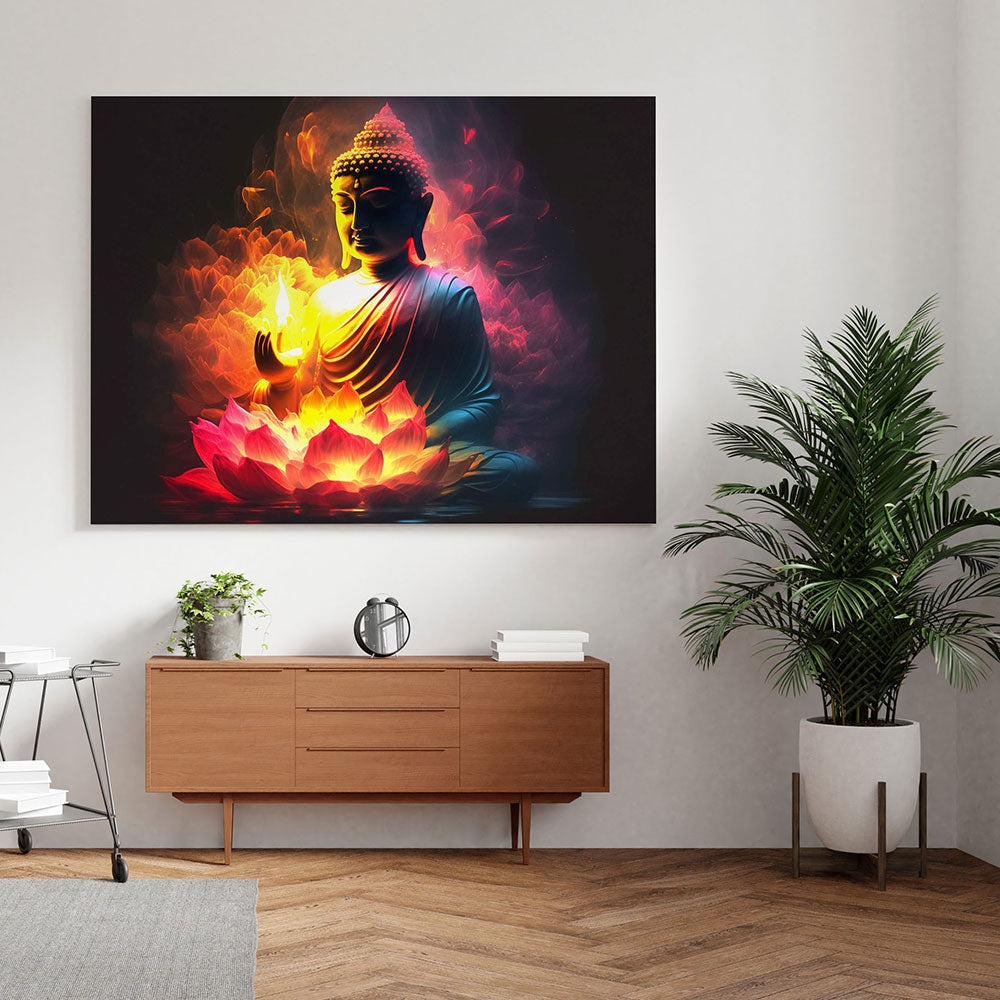 Enlightened Serenity: A Buddha Painting