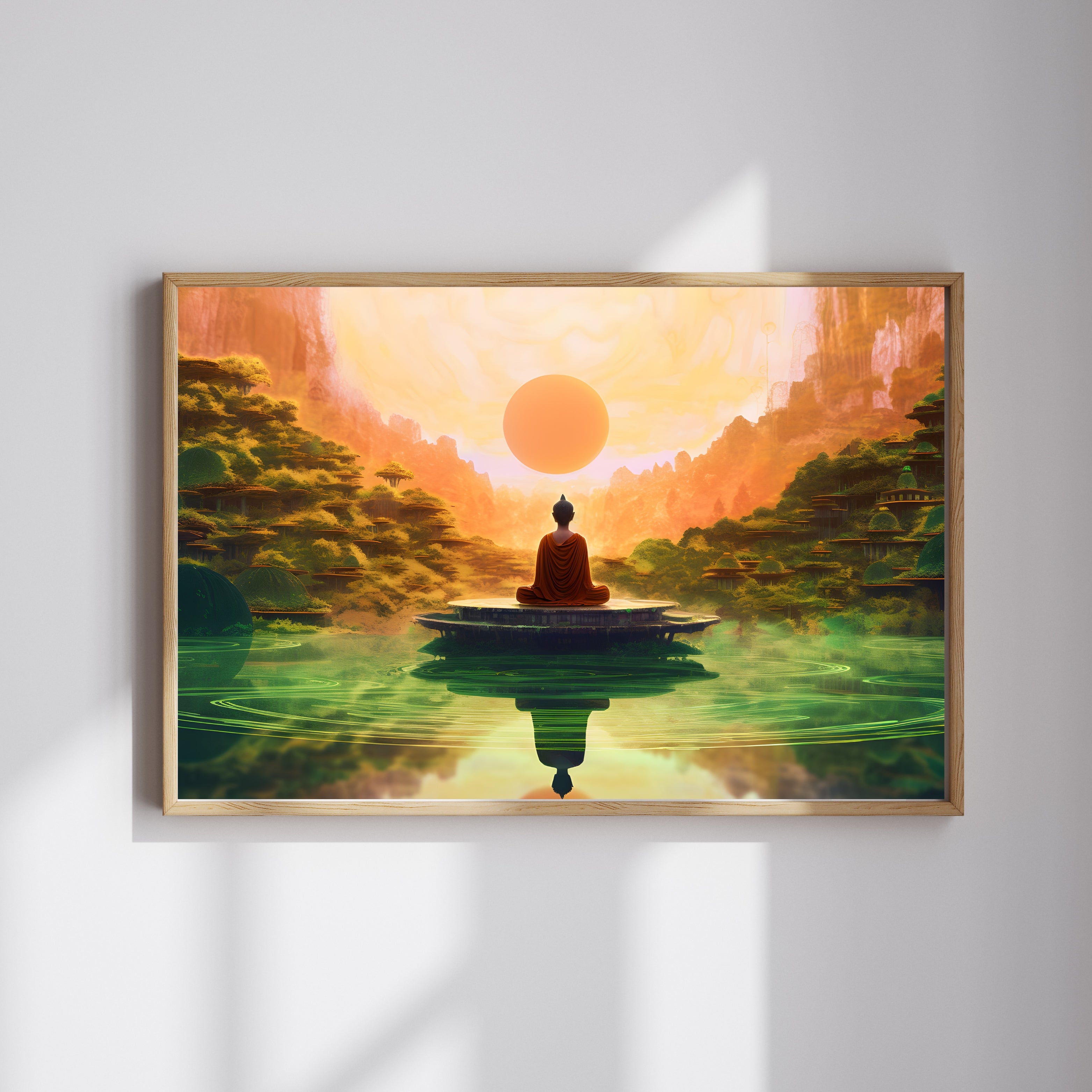 Buddha’s Serenity Buddha Krutik Canvas Painting