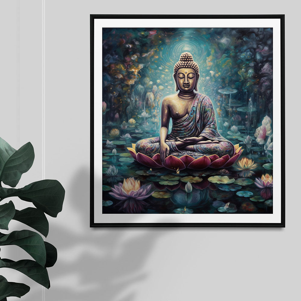 Enlightened Serenity: The Buddha's Tranquil Aura