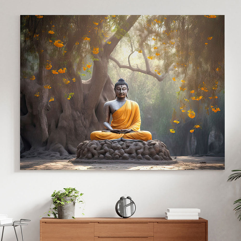 Radiant peace: The serene presence of the Buddha