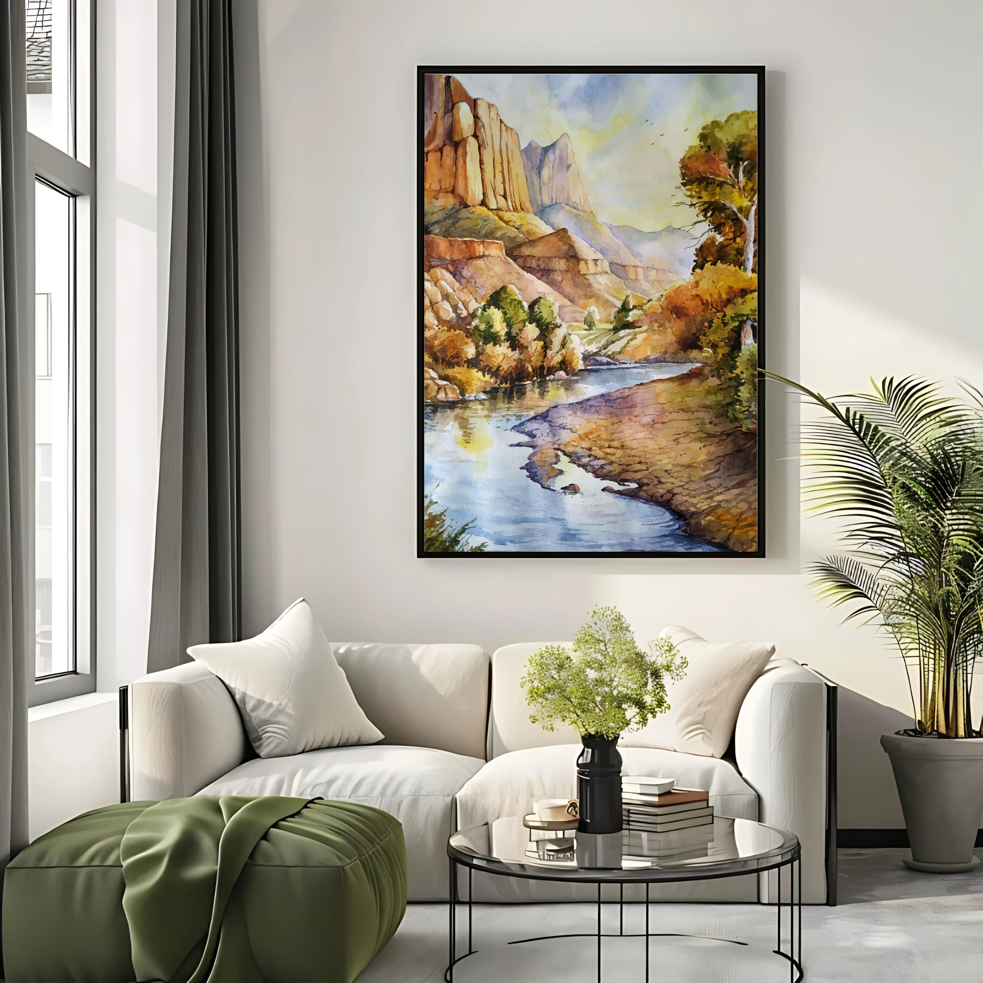 Stone Valley Stream Krutik Canvas Painting