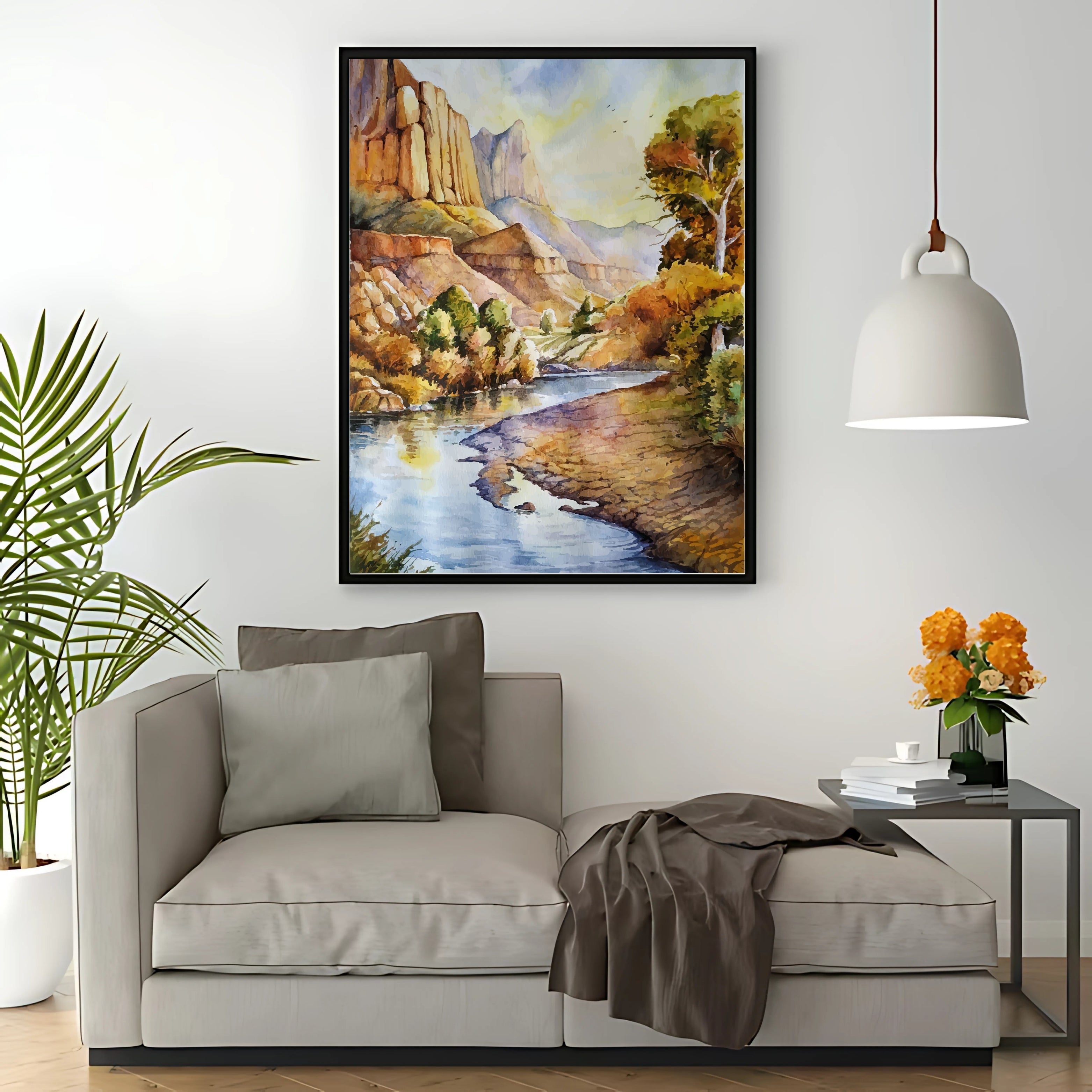 Stone Valley Stream Krutik Canvas Painting