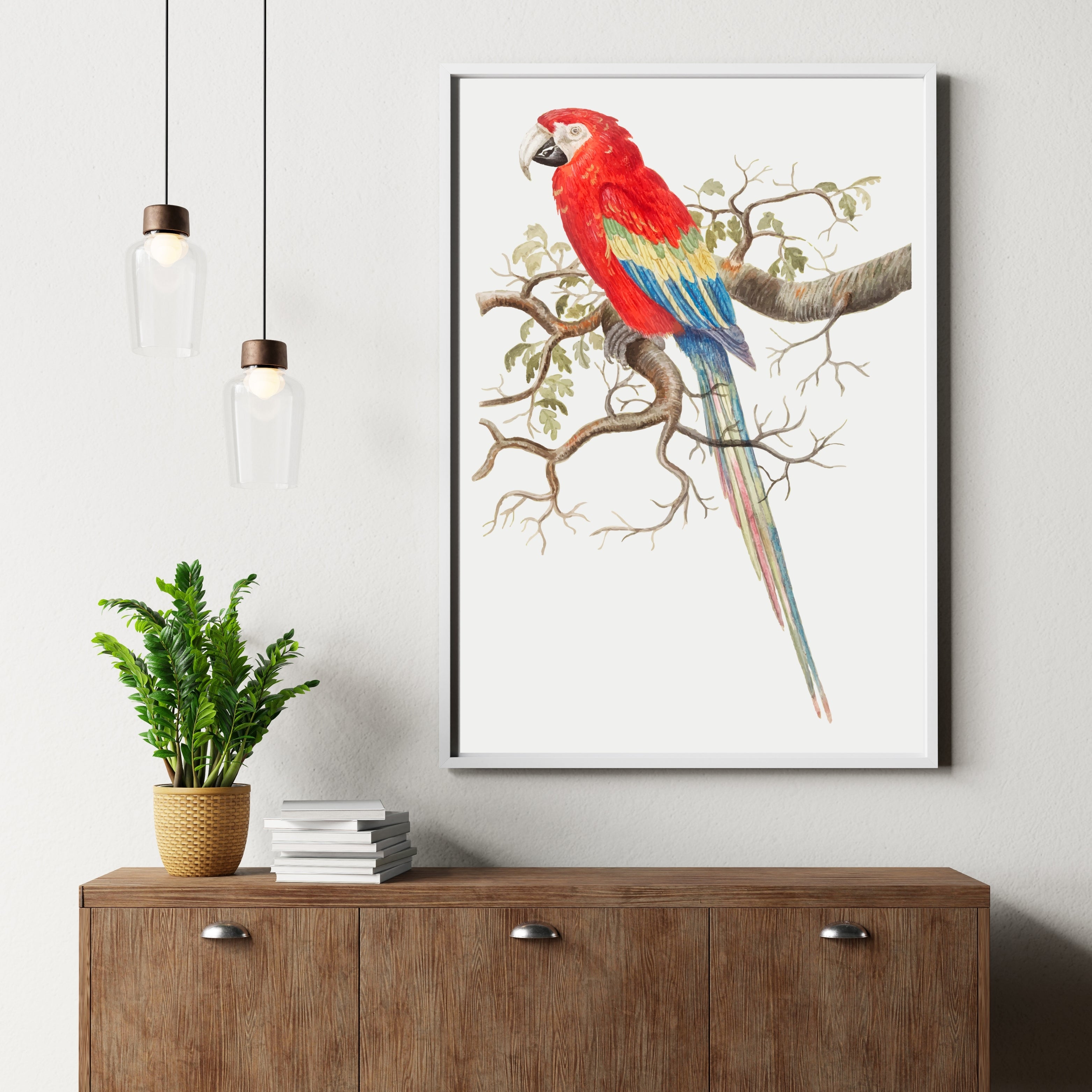 Vibrant Perch Krutik Canvas Painting