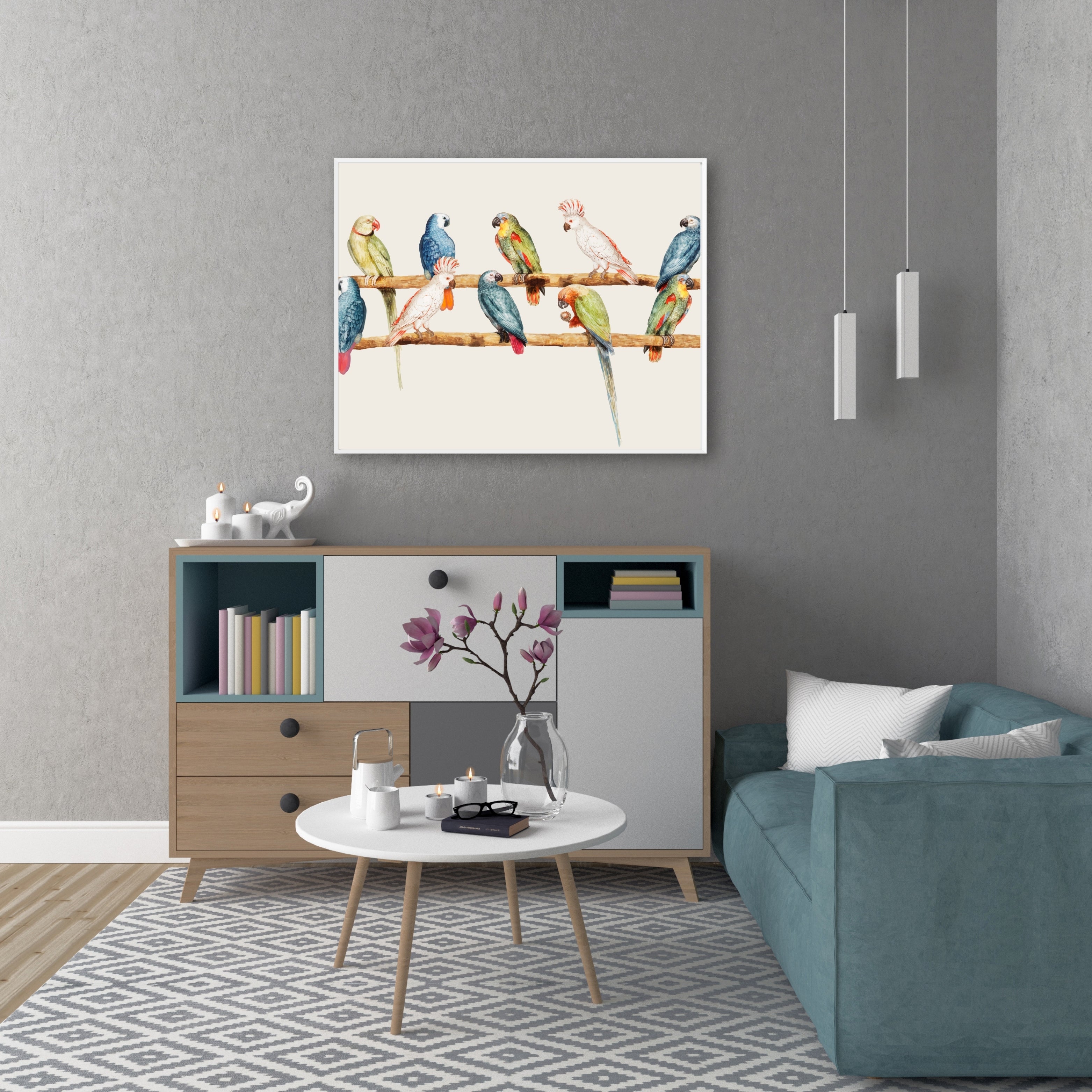 Symphony of birds Krutik Canvas Painting