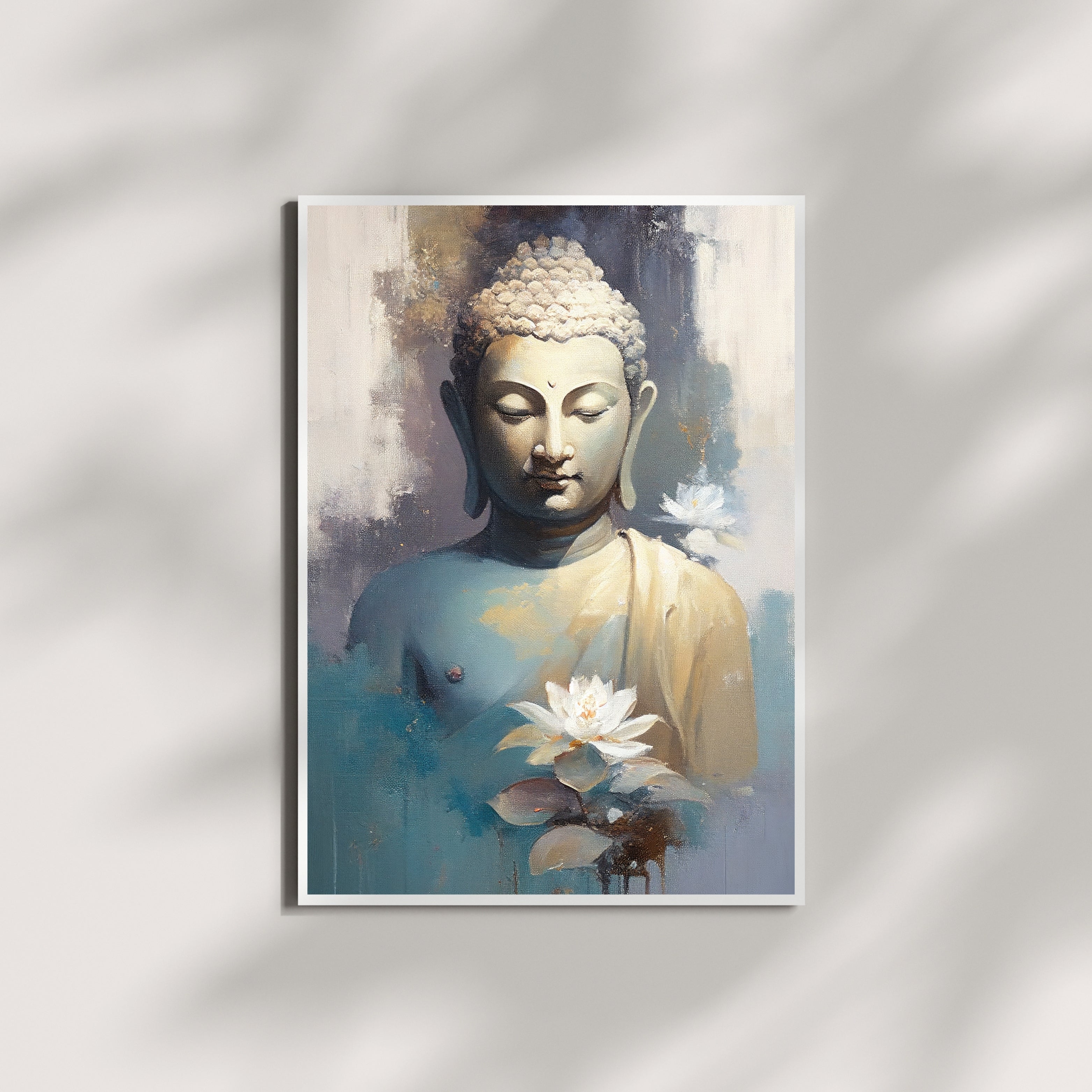 Buddha’s Tranquility Krutik Canvas Painting