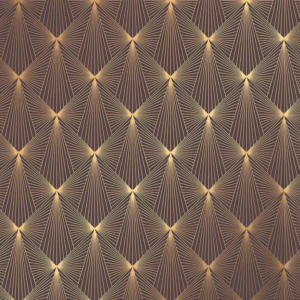 Luxurious Brown with Gold Pattern Wallpaper | Premium Design