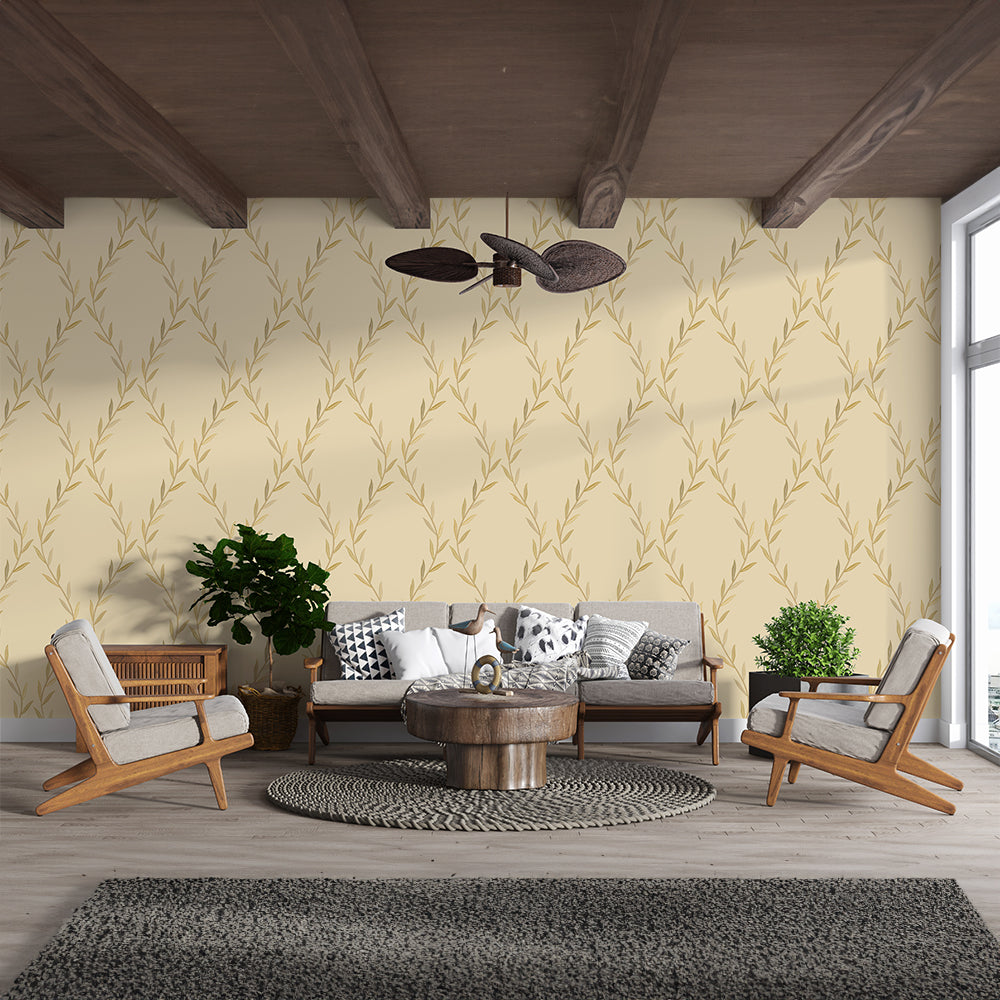 Timeless Elegance Beige Vintage Wallpaper