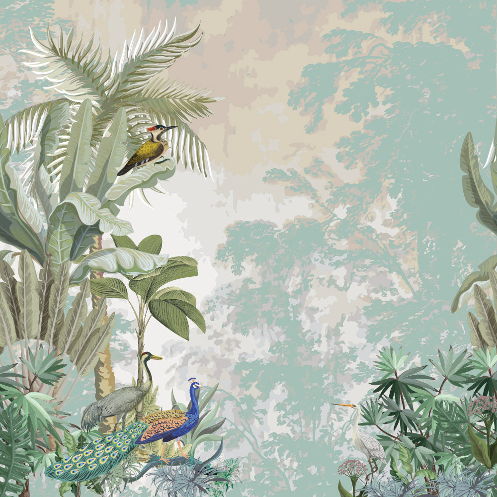 Timeless Tropical Retreat Krutik Wallpaper