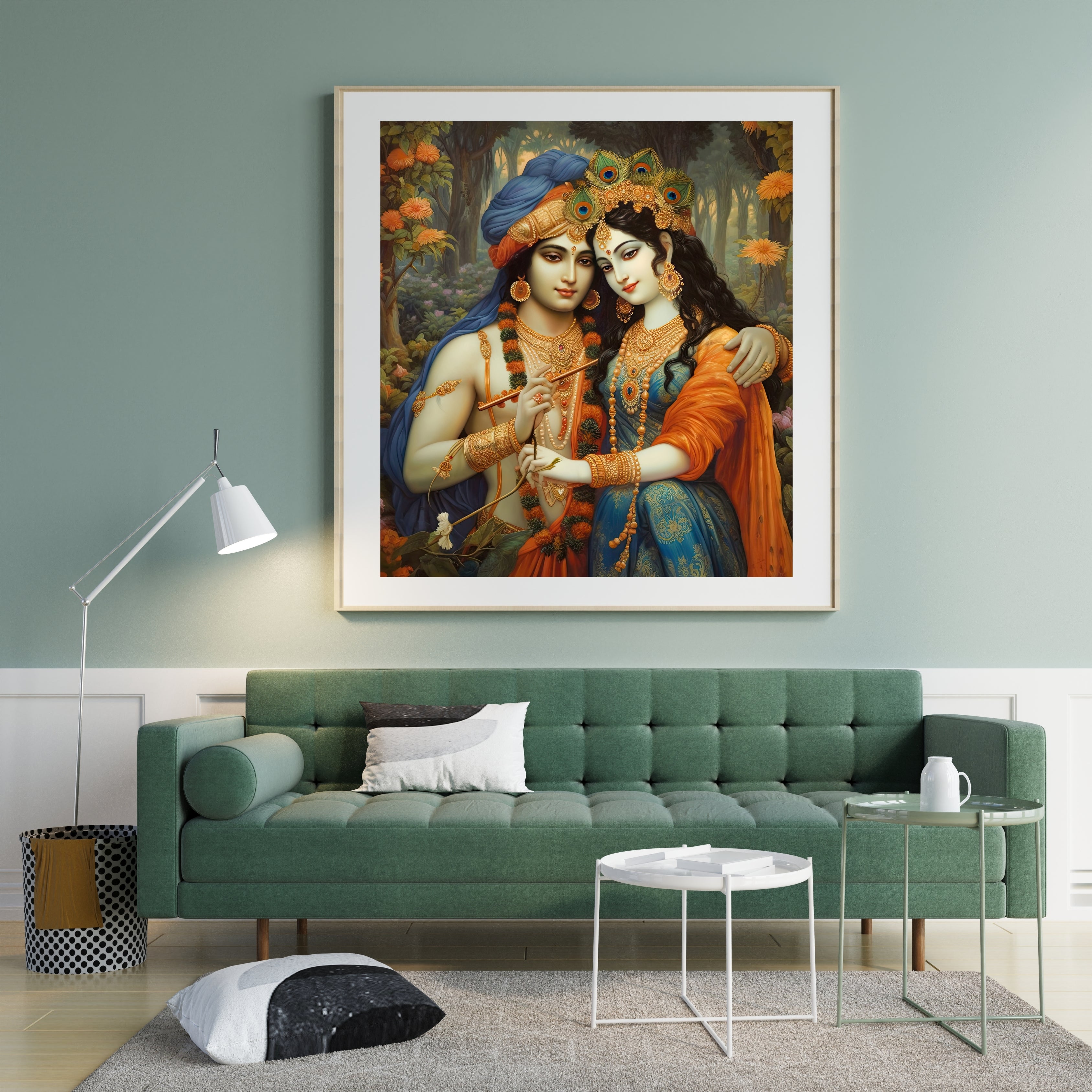 Radha Krishna in the Forest  Krutik Canvas Painting