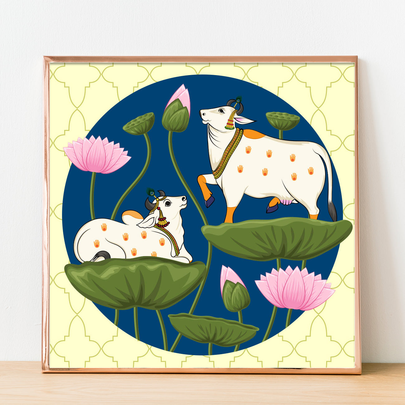 The Sacred Cow Pichwai Painting | Vastu Friendly Krutik