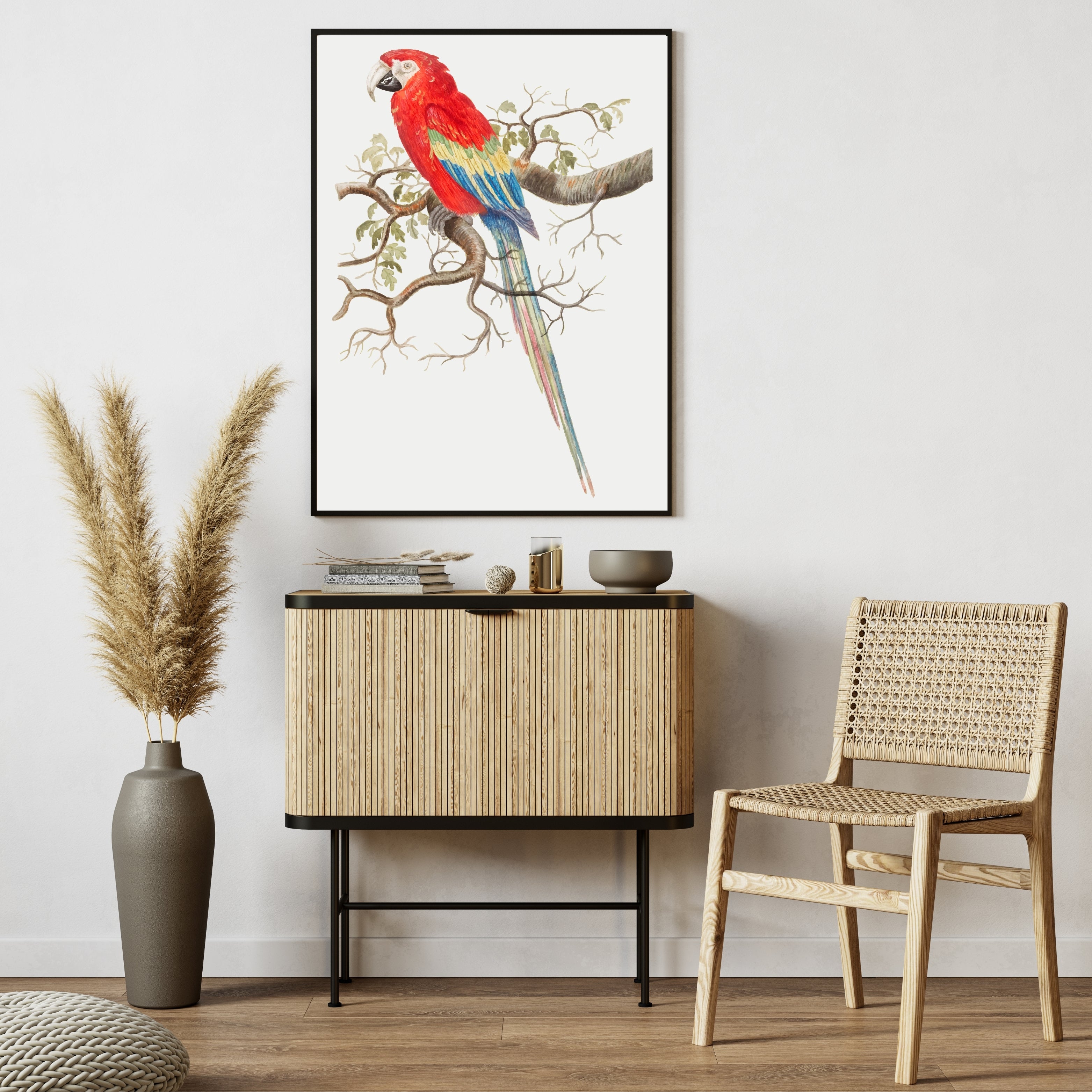 Vibrant Perch Krutik Canvas Painting