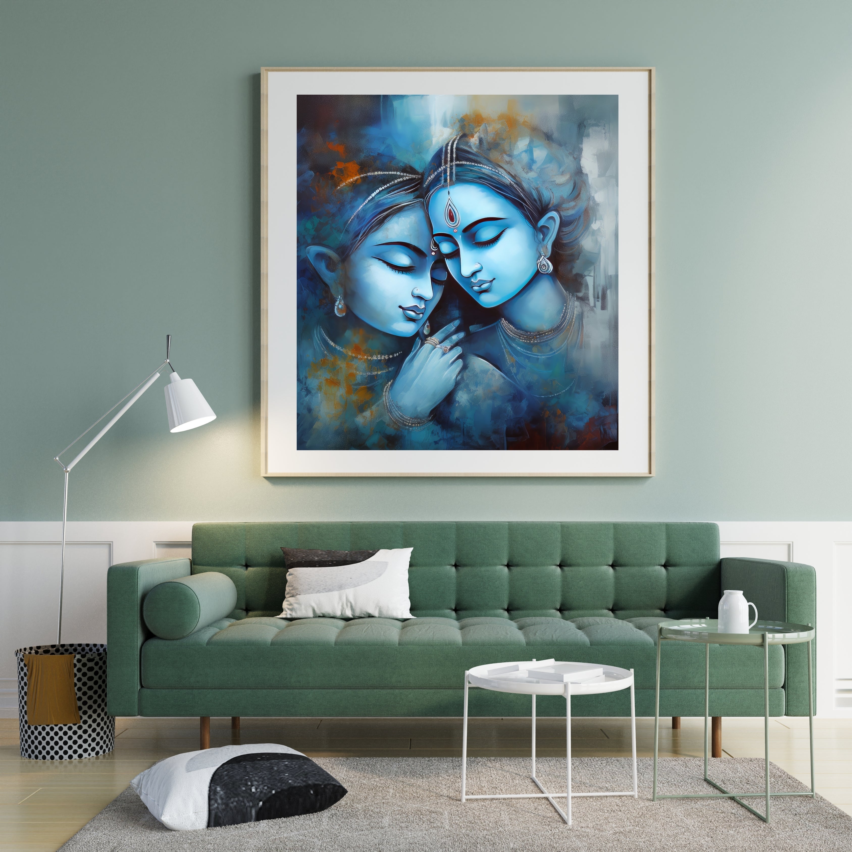 Radha Krishna Serenity Krutik Canvas Painting