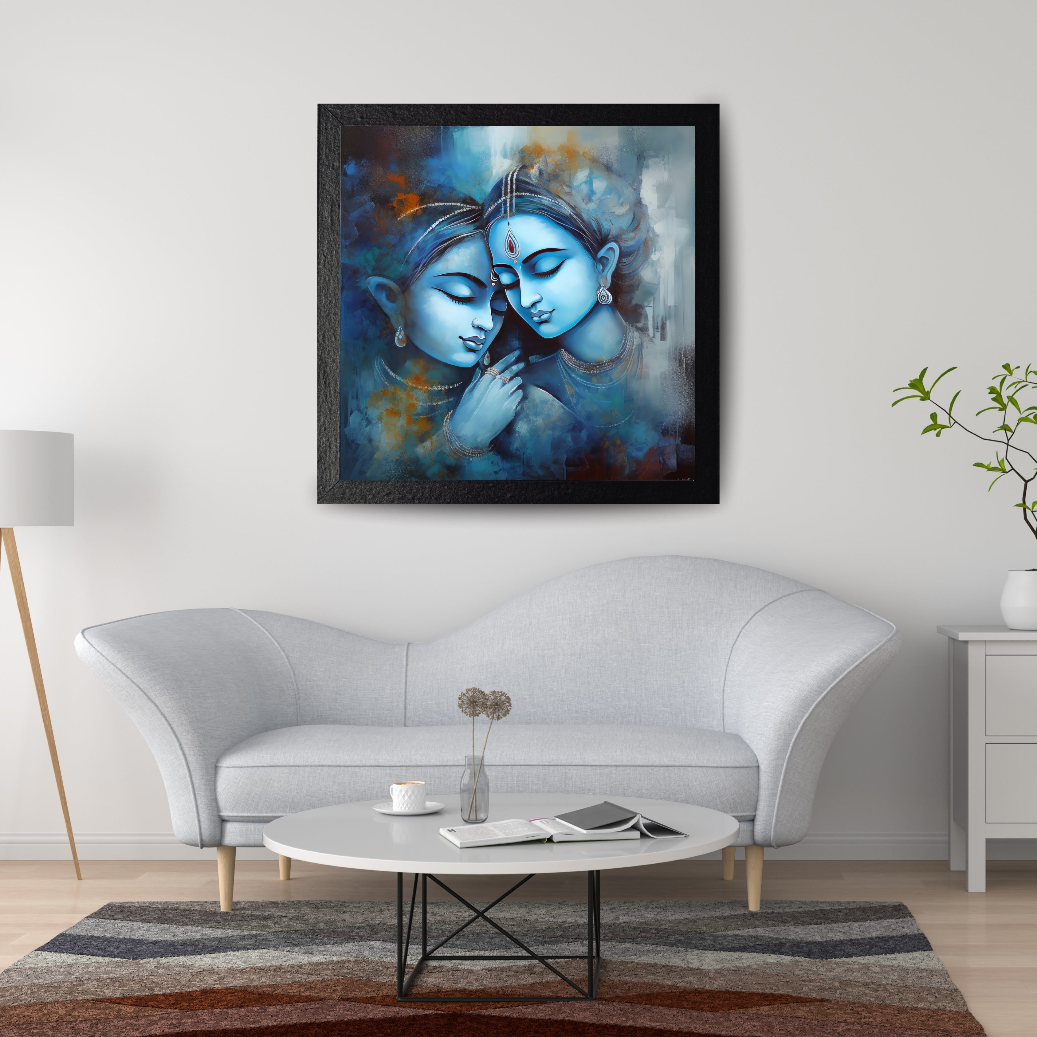 Radha Krishna Serenity Krutik Canvas Painting