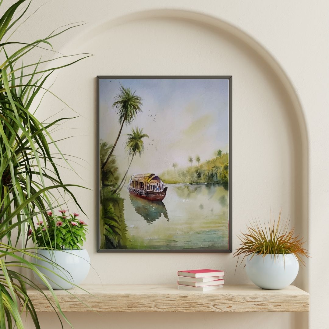 Sunny Lake Escape Krutik Canvas Painting