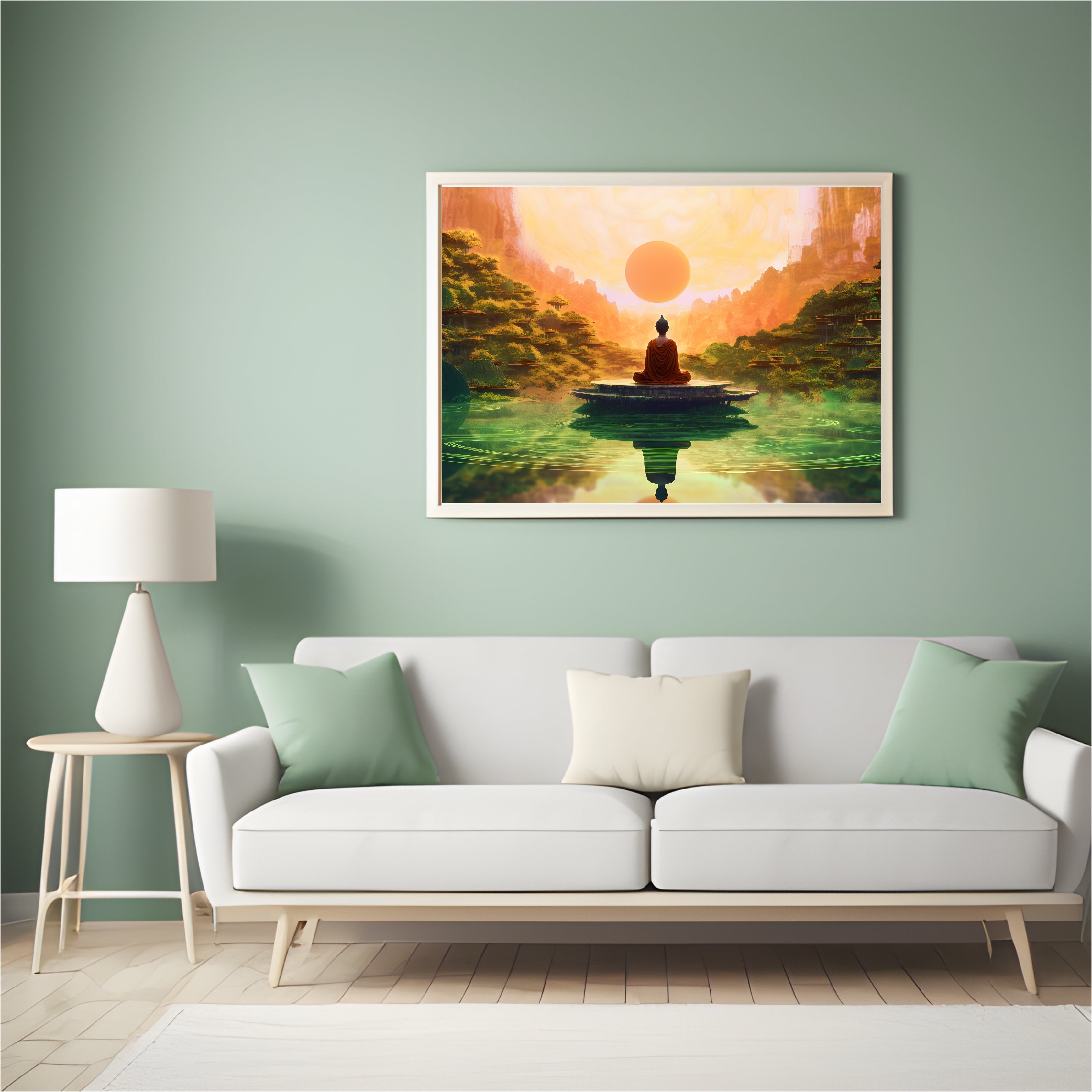 Buddha’s Serenity Buddha Krutik Canvas Painting