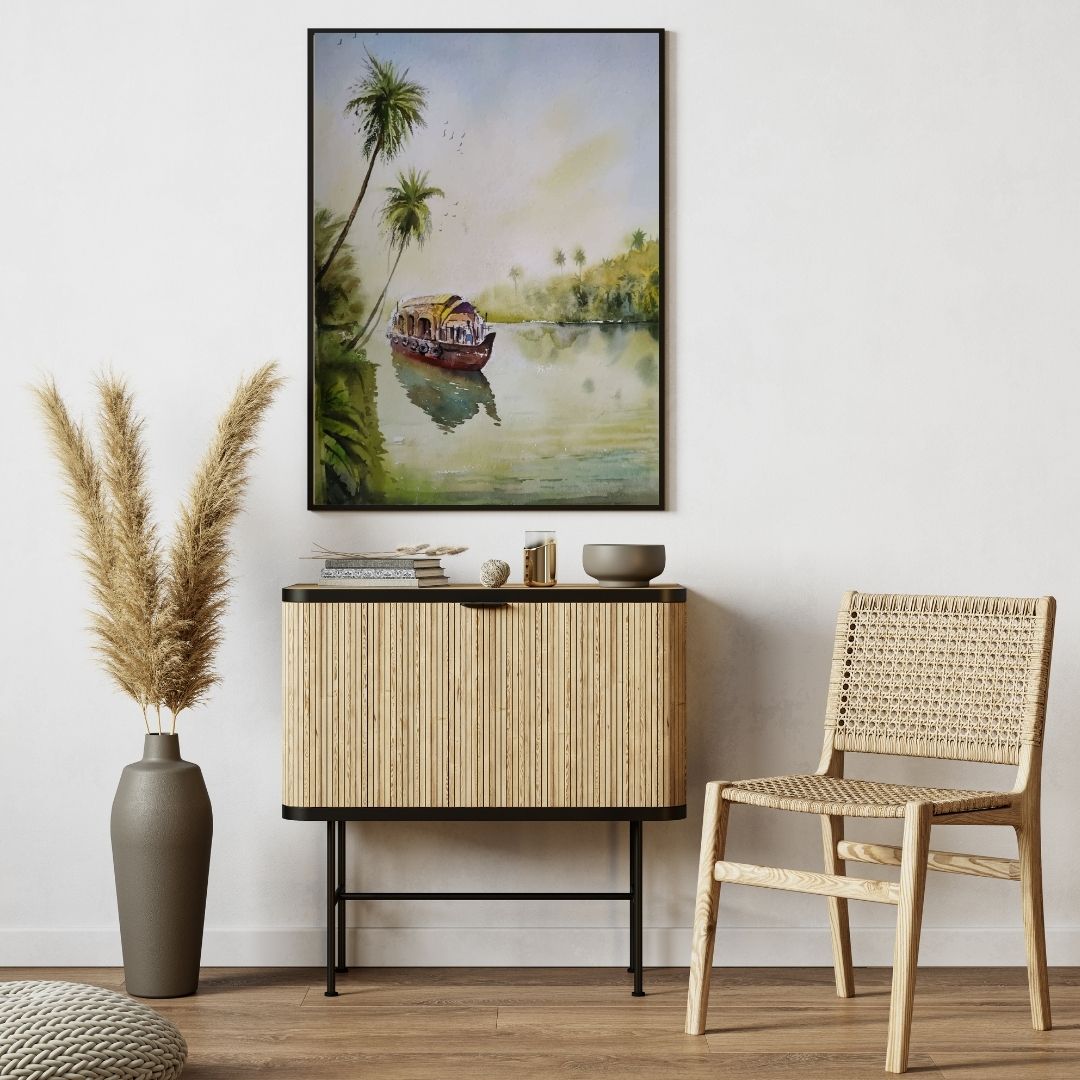 Sunny Lake Escape Krutik Canvas Painting