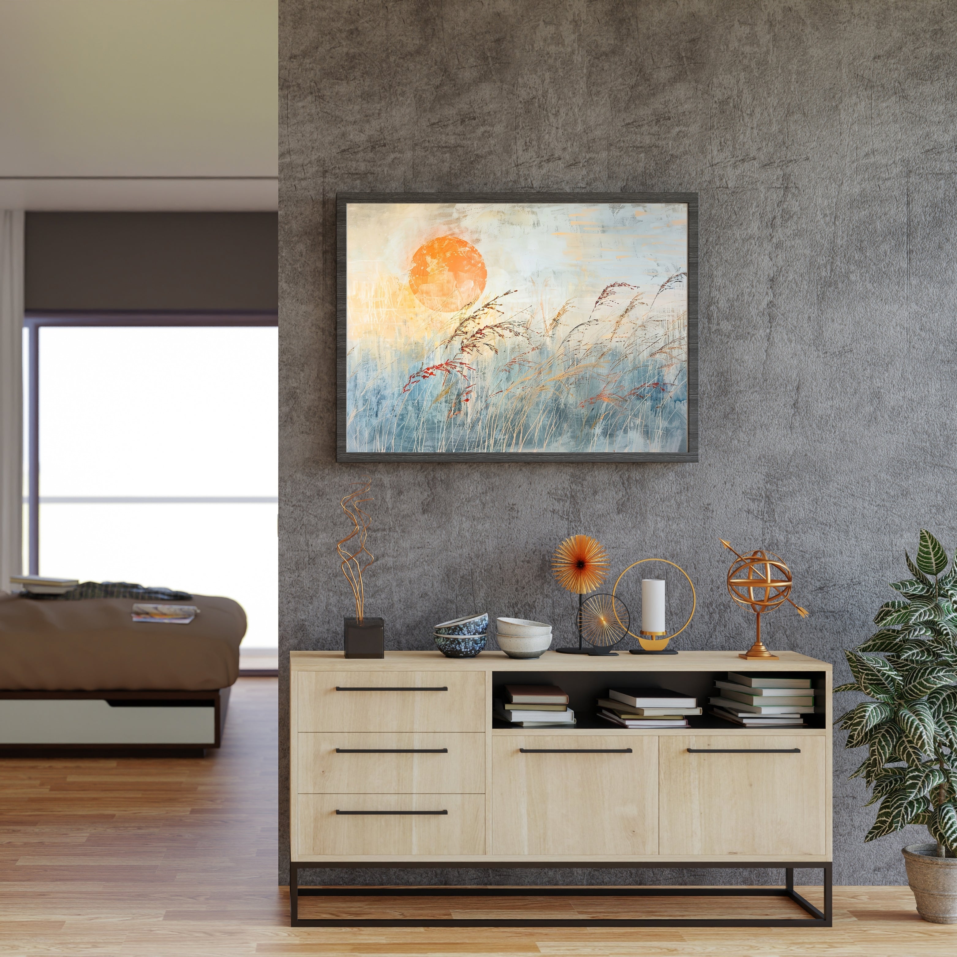 Sunset Glow Krutik Canvas Painting