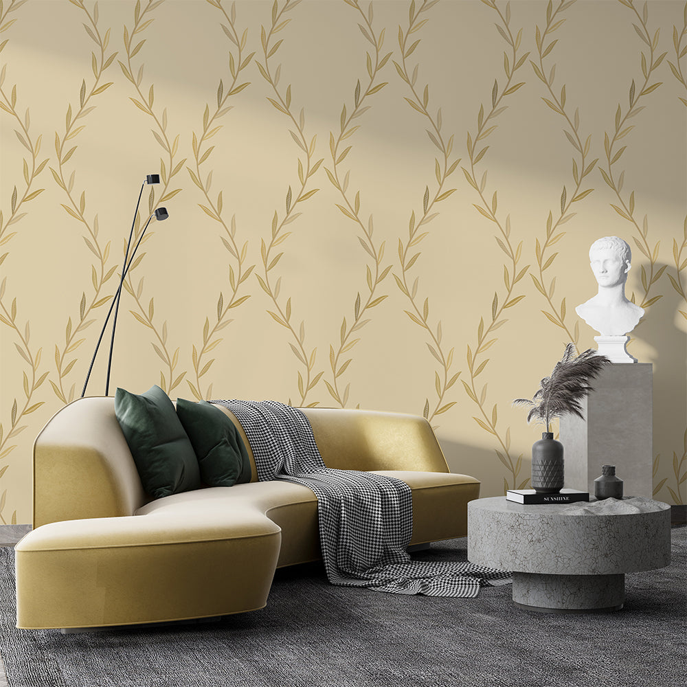 Timeless Elegance Beige Vintage Wallpaper