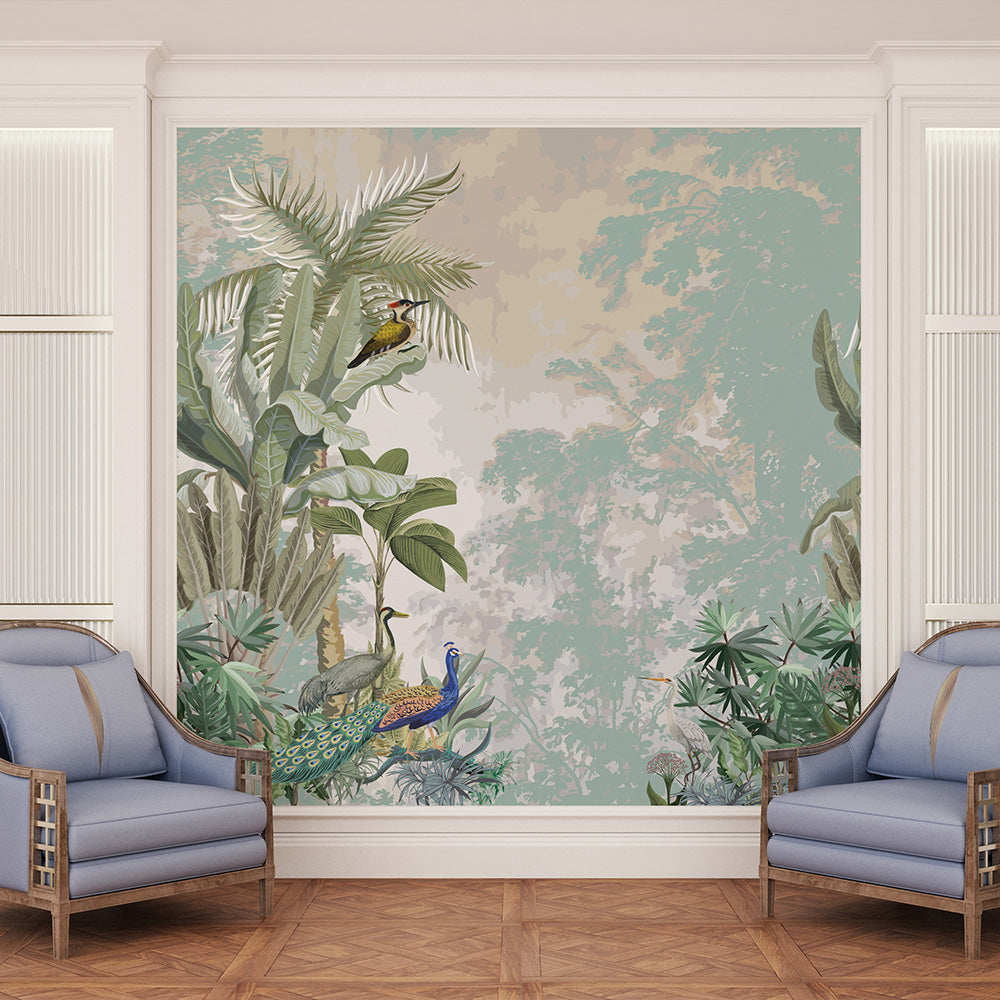 Timeless Tropical Retreat Krutik Wallpaper