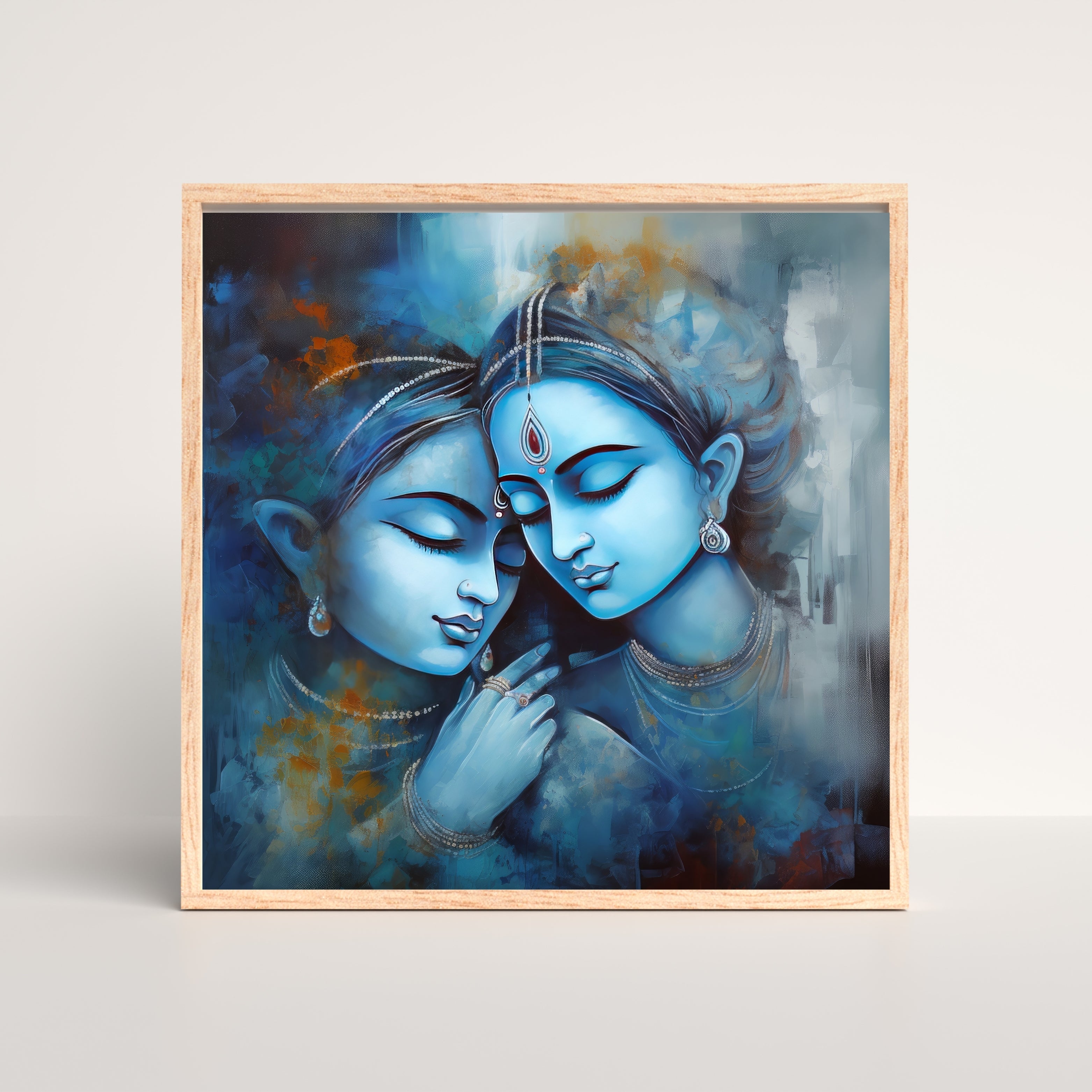 Radha Krishna Serenity Krutik Canvas Painting