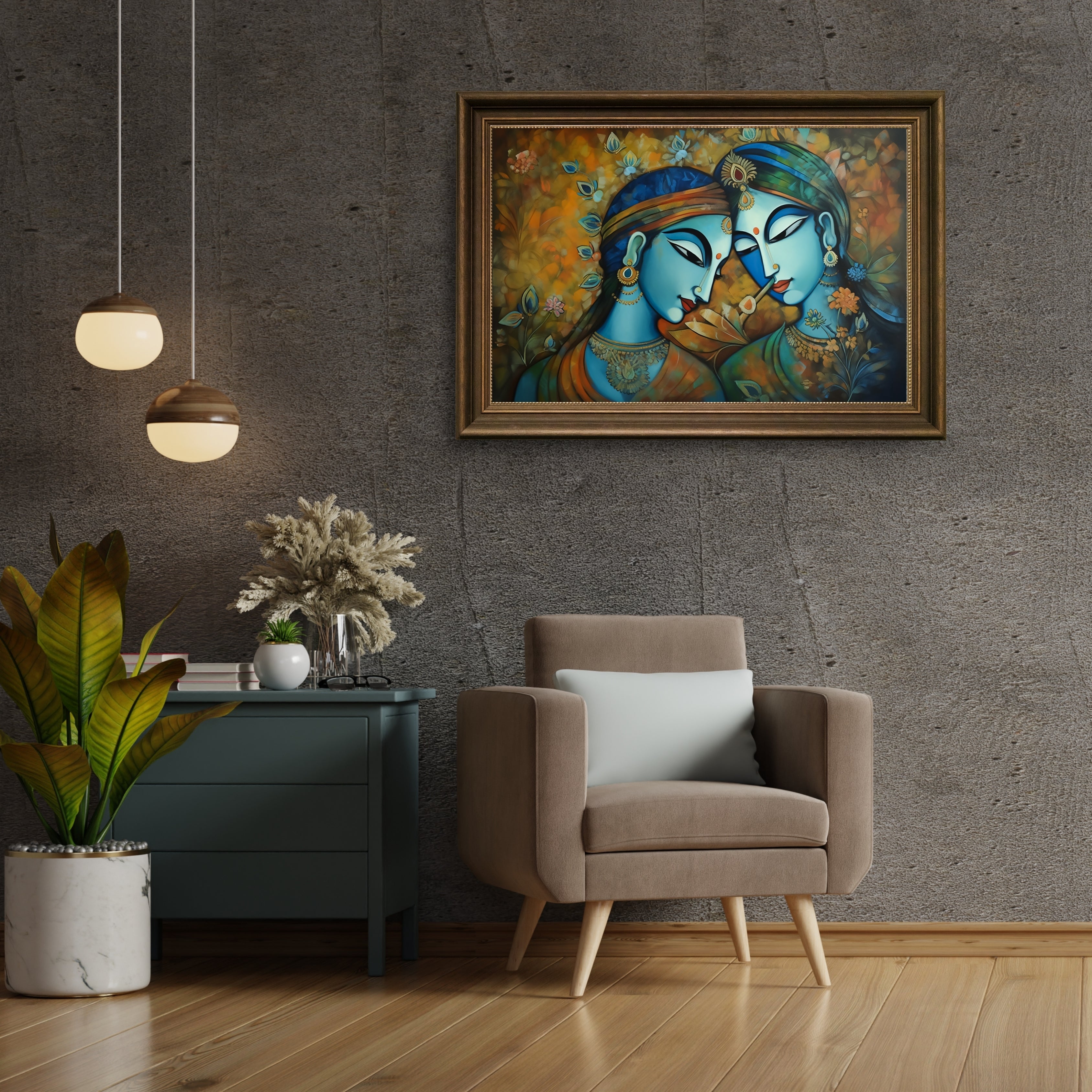 Eternal love Krutik Canvas Painting