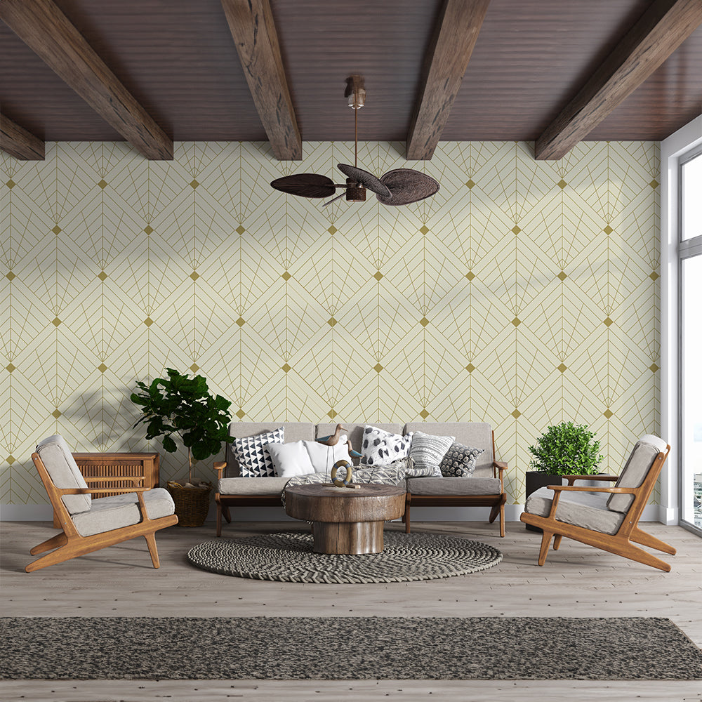 Gradient Gold Line Wallpaper | Sophisticated Elegance