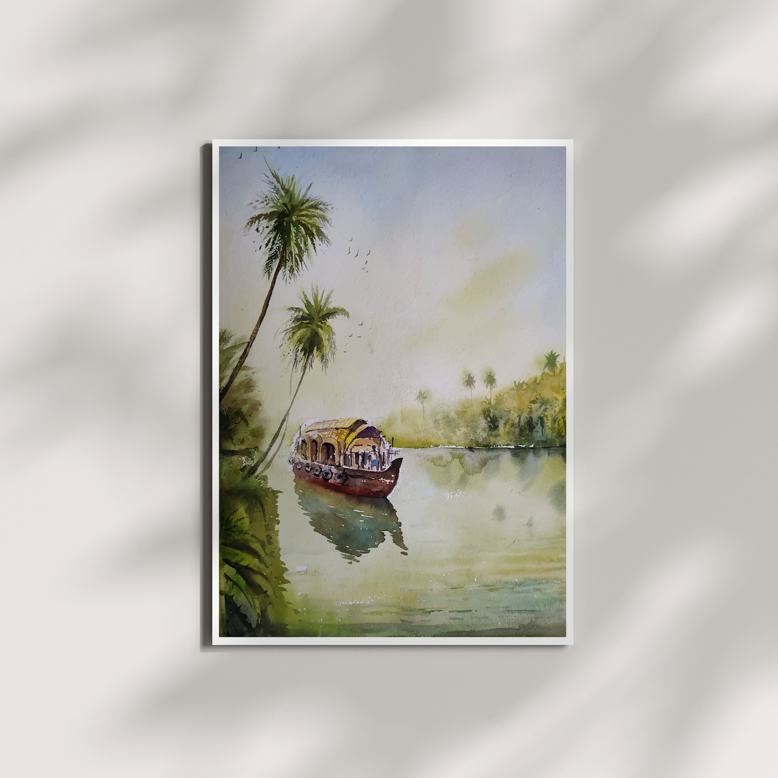 Sunny Lake Escape Krutik Canvas Painting