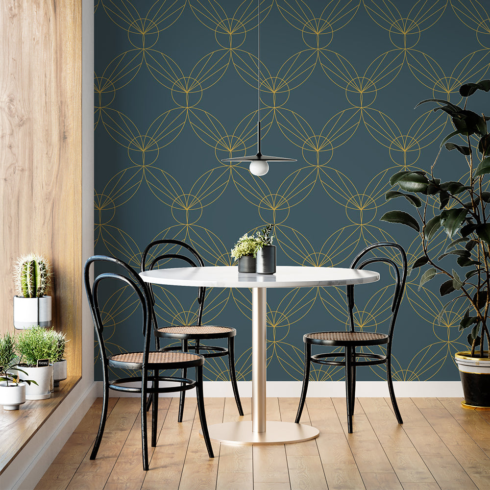 Geometric Art Deco Wallpaper