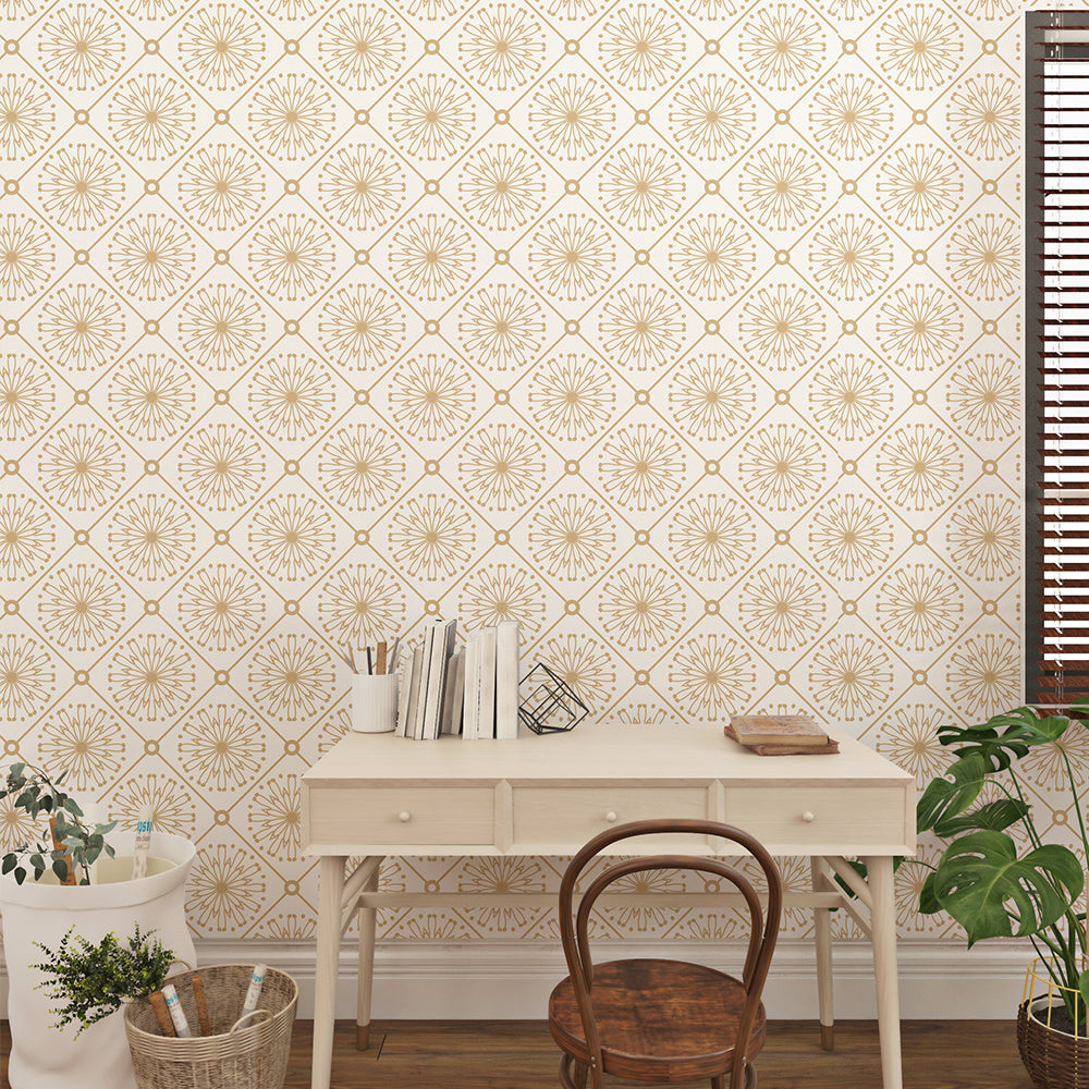 Classic Charm Off-White Vintage Wallpaper