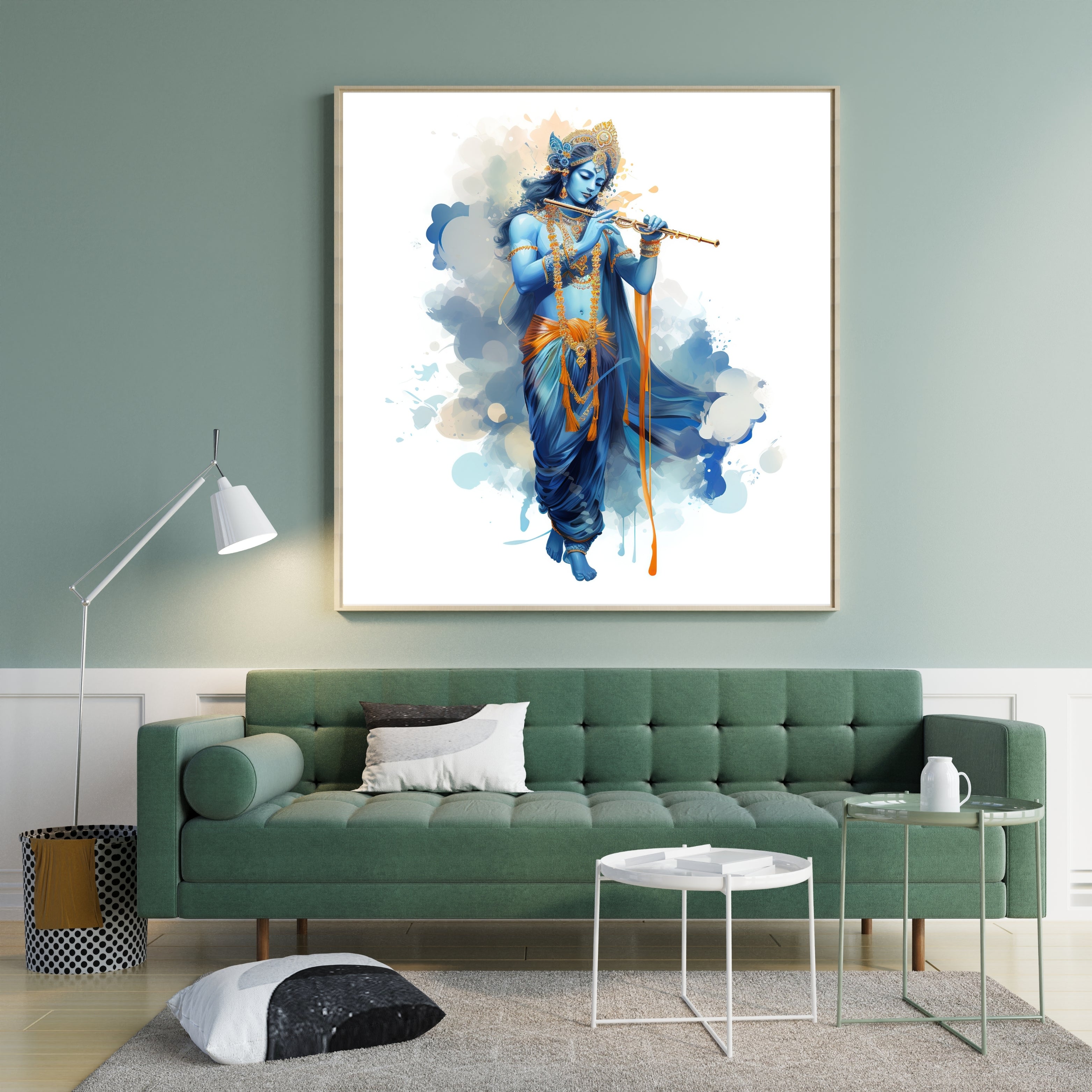 Krishna in Colors Krutik Canvas Painting