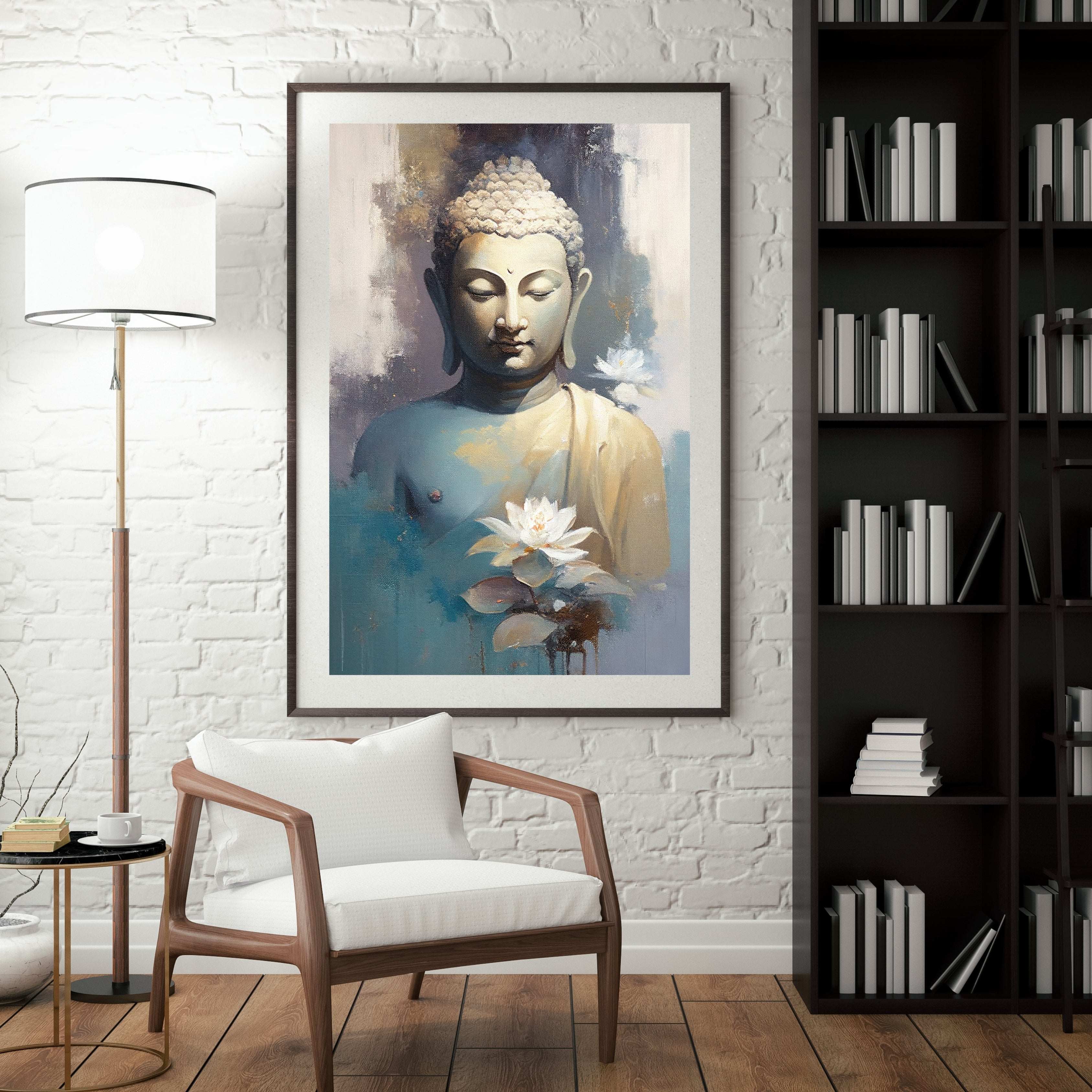 Buddha’s Tranquility Krutik Canvas Painting