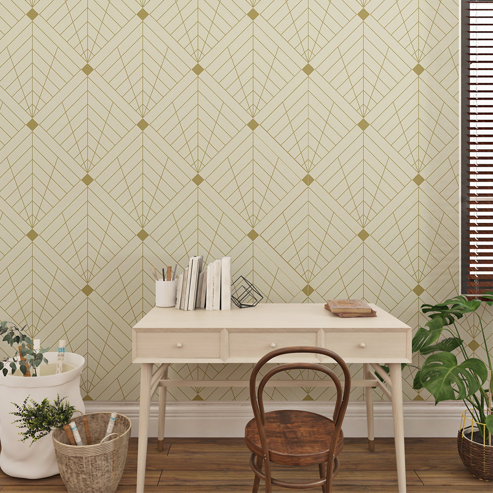 Gradient Gold Line Wallpaper | Sophisticated Elegance