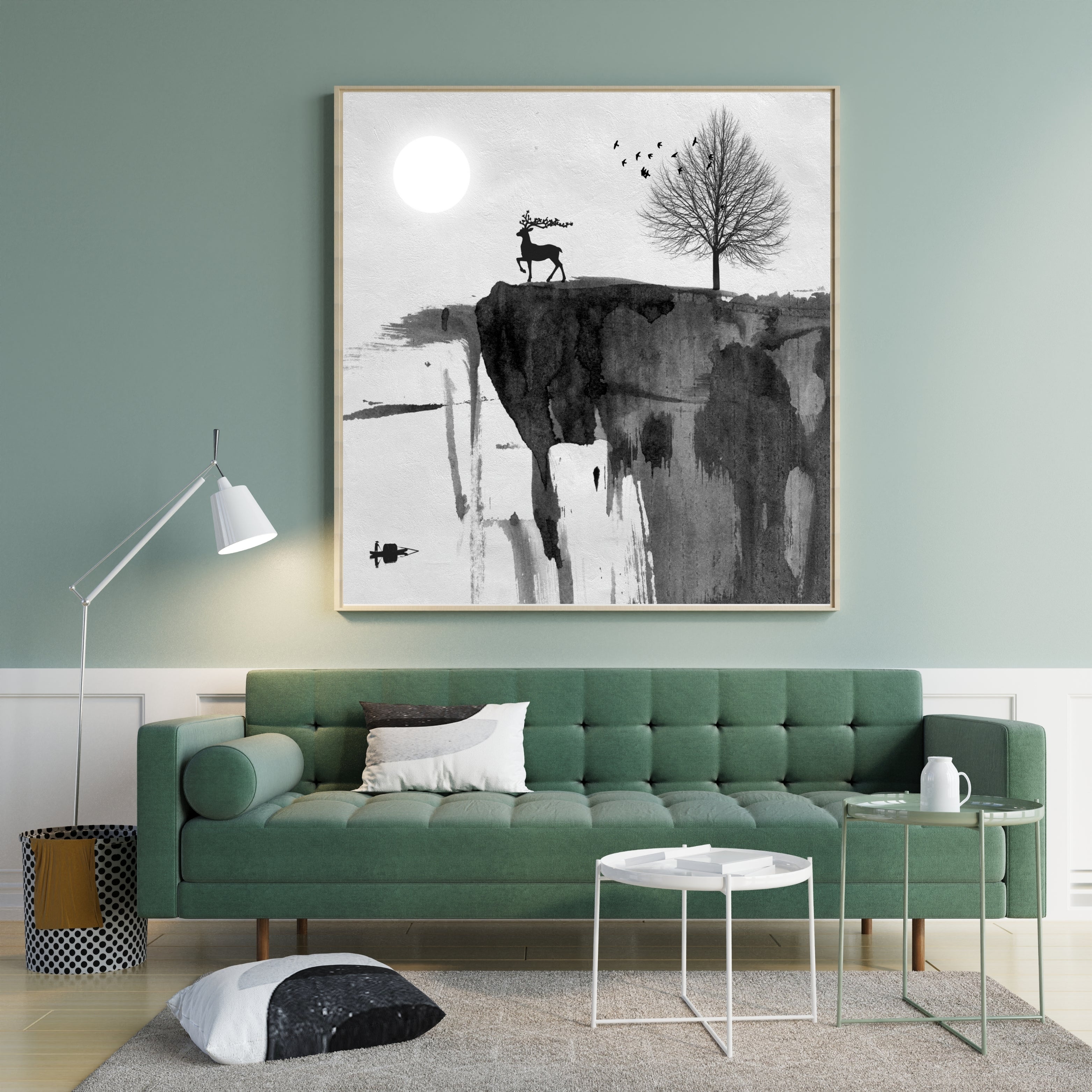 Deer Solitary Krutik Canvas Painting