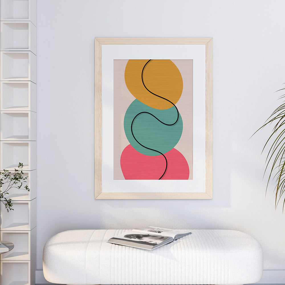 Set of 2 Colorful Abstract Wall Painting