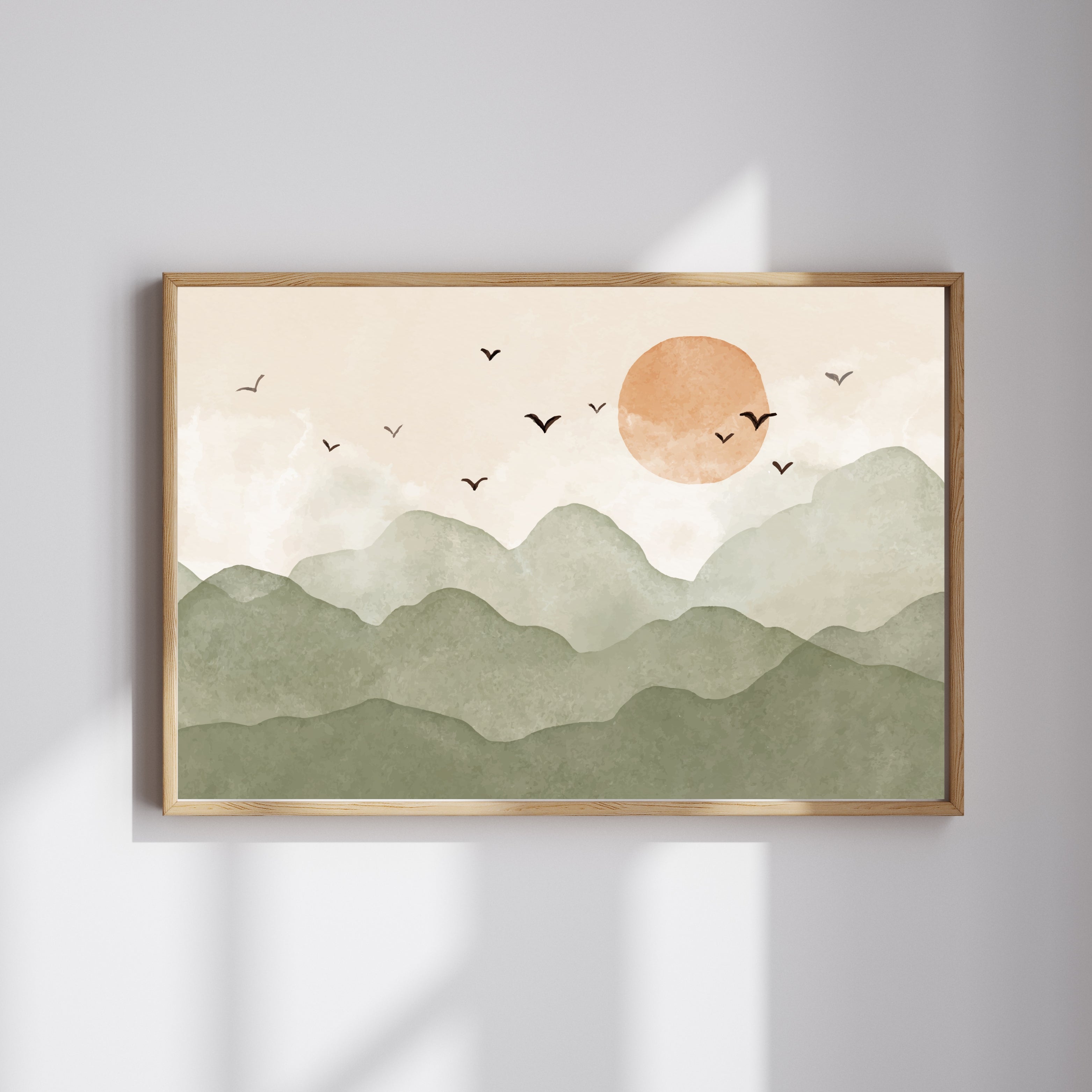 Sunlit Mountains Krutik Canvas Painting