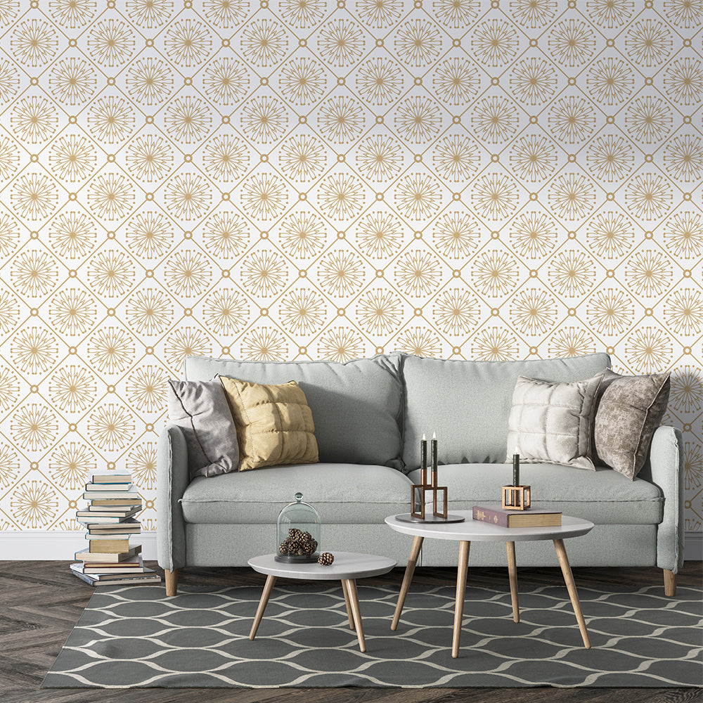 Classic Charm Off-White Vintage Wallpaper