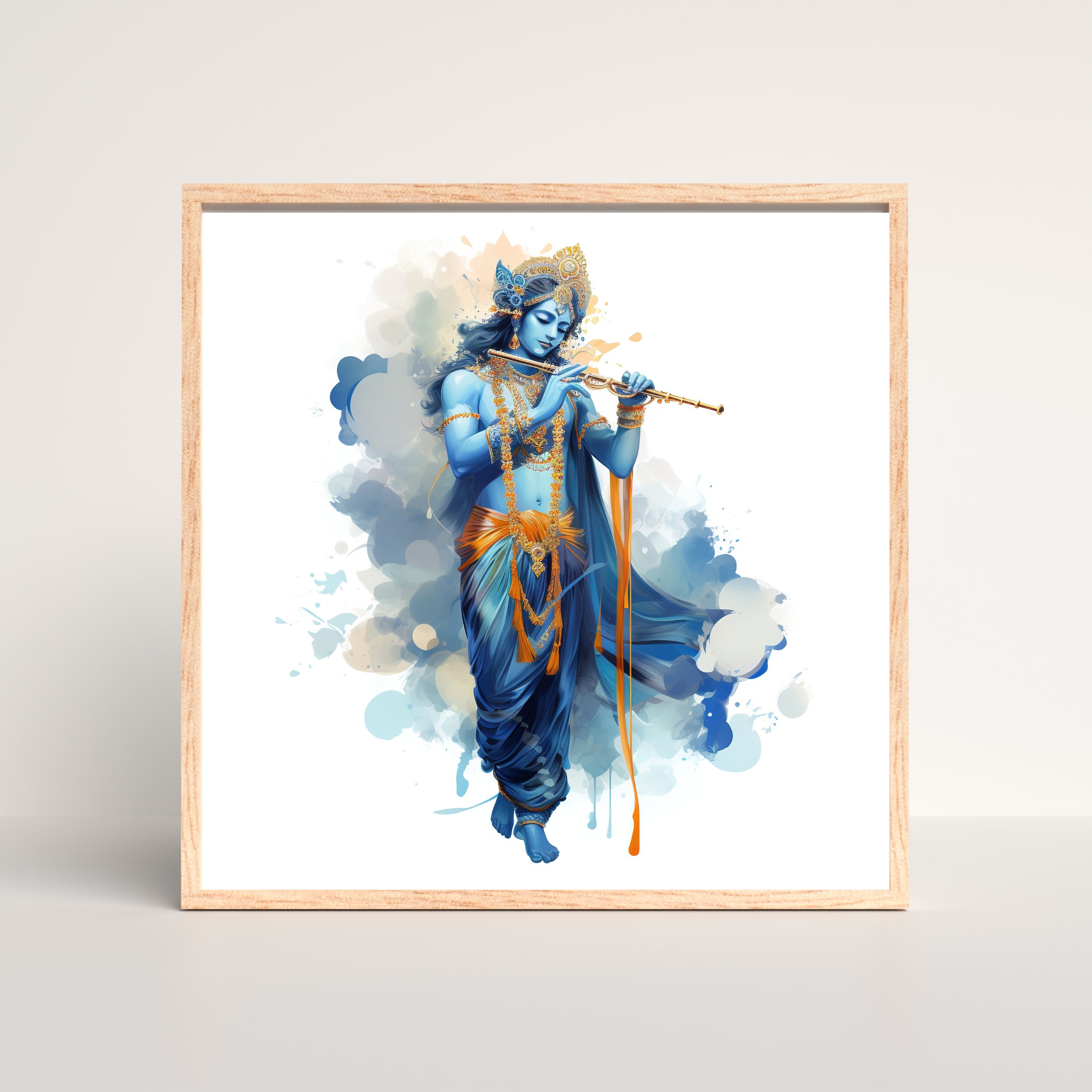 Krishna in Colors Krutik Canvas Painting