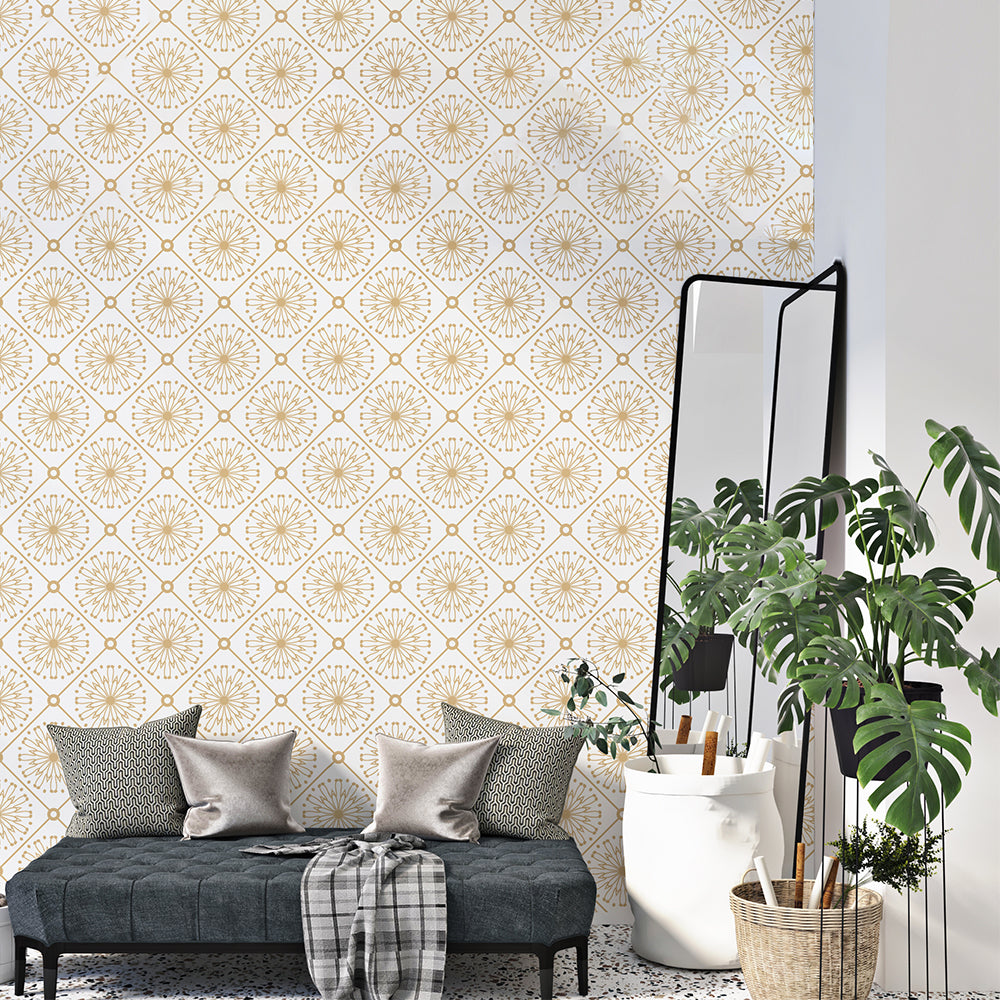 Classic Charm Off-White Vintage Wallpaper