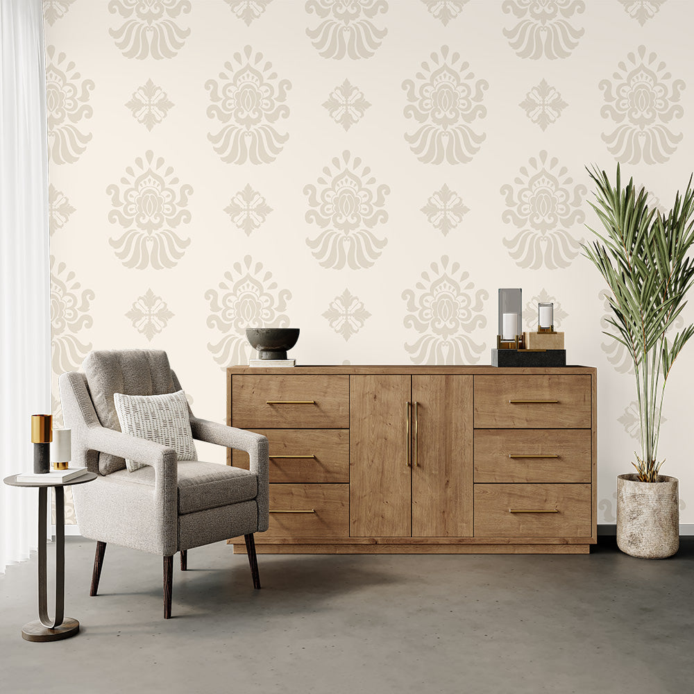 Timeless Elegance: Beige Seamless Pattern Wallpaper