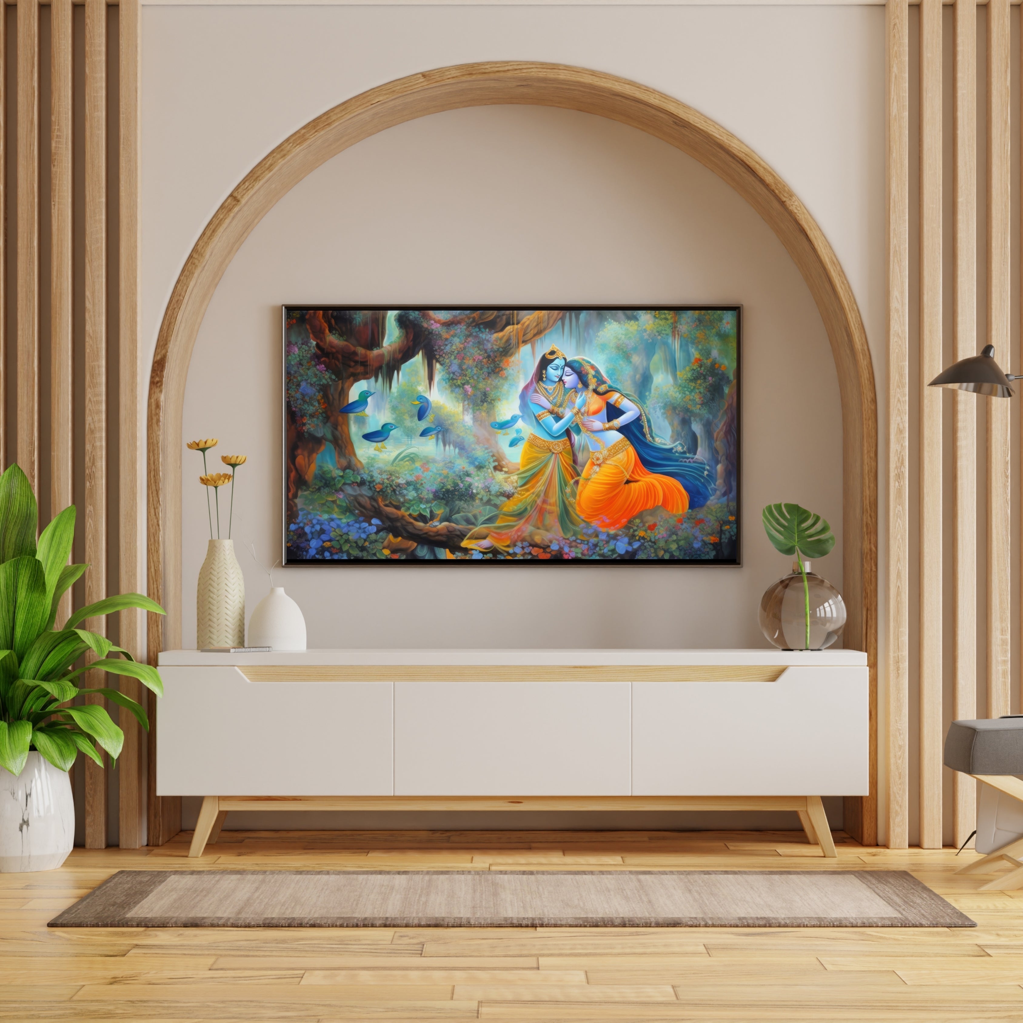 Radha Krishna Krutik Canvas Painting