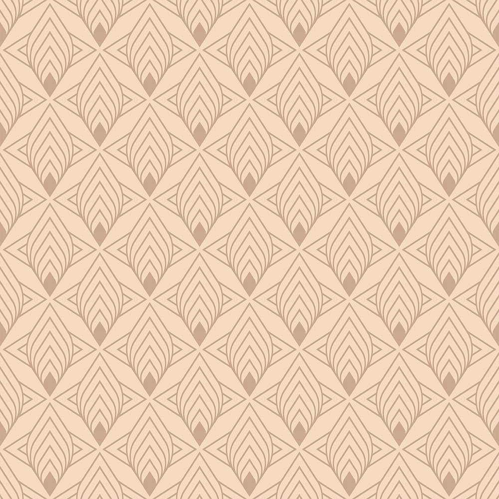 Beige Leaf Pattern Wallpaper | Subtle Nature-Inspired Elegance