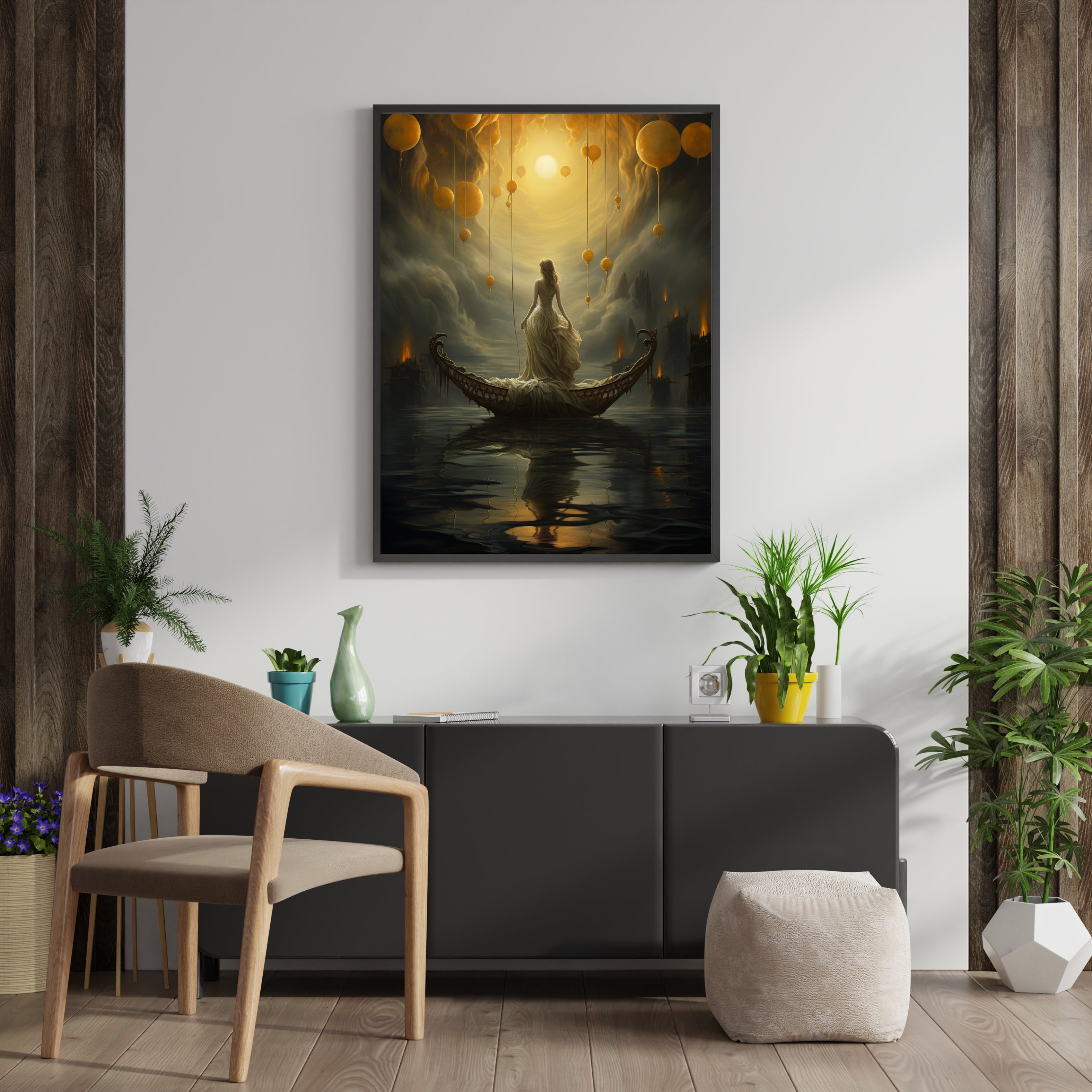 Celestial Voyag Krutik Canvas Painting