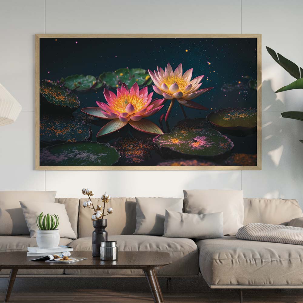 Night bloom: A Lotus Emerging From The Pond